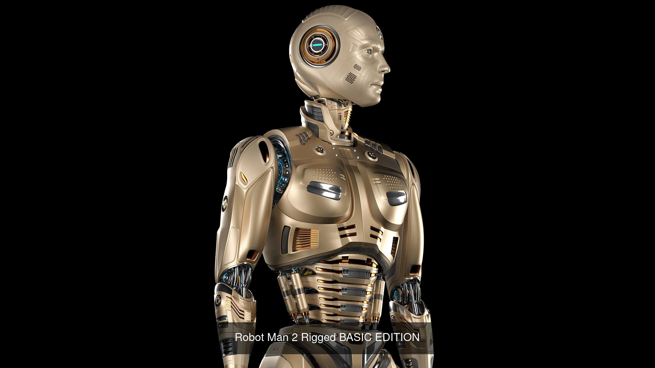 Robot man and woman plus arm 3D Model Collection_2