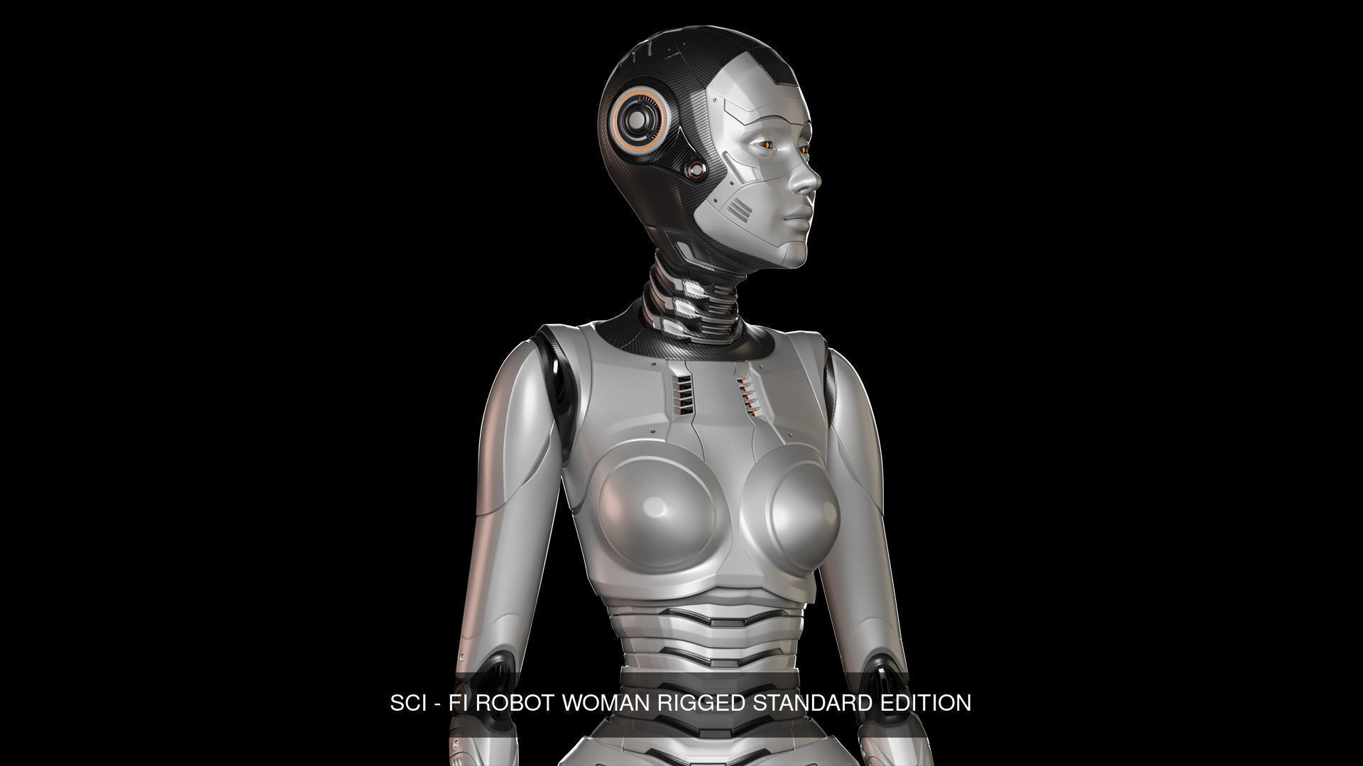 Robot man and woman plus arm 3D Model Collection_3