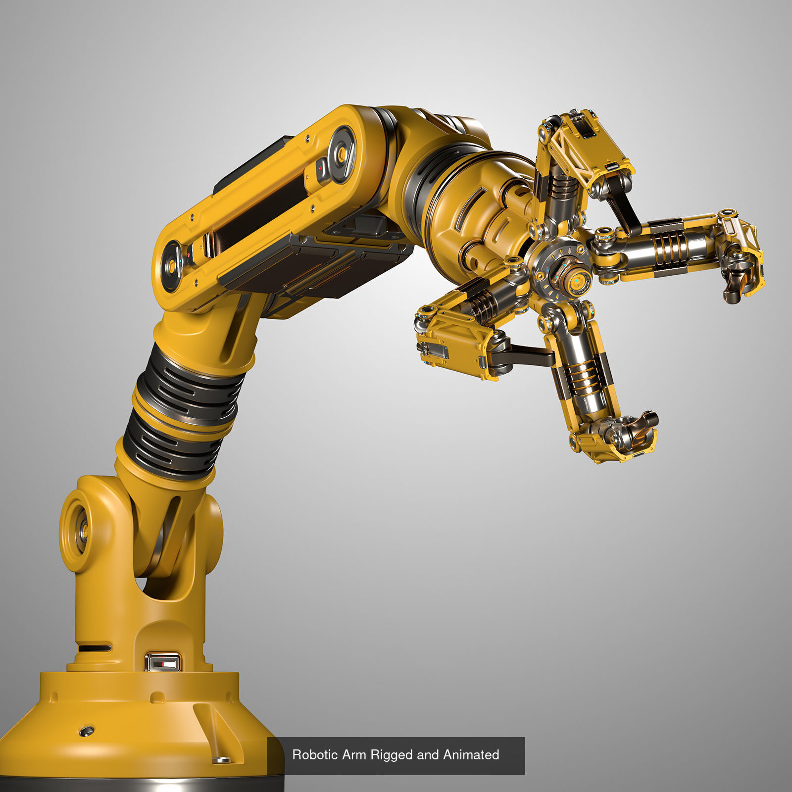 Robot man and woman plus arm 3D Model Collection_1