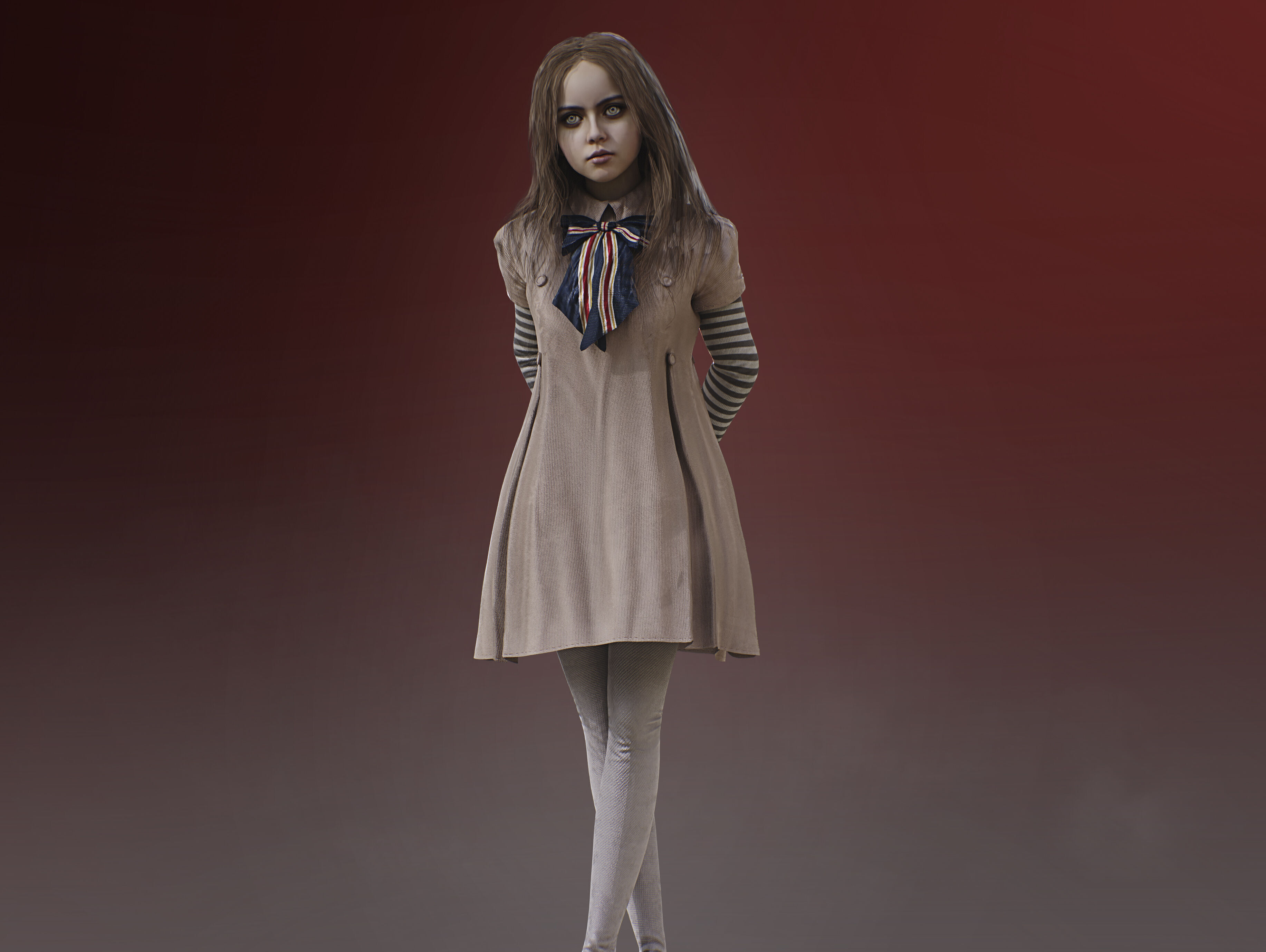 M3GAN Low-poly 3D model_3