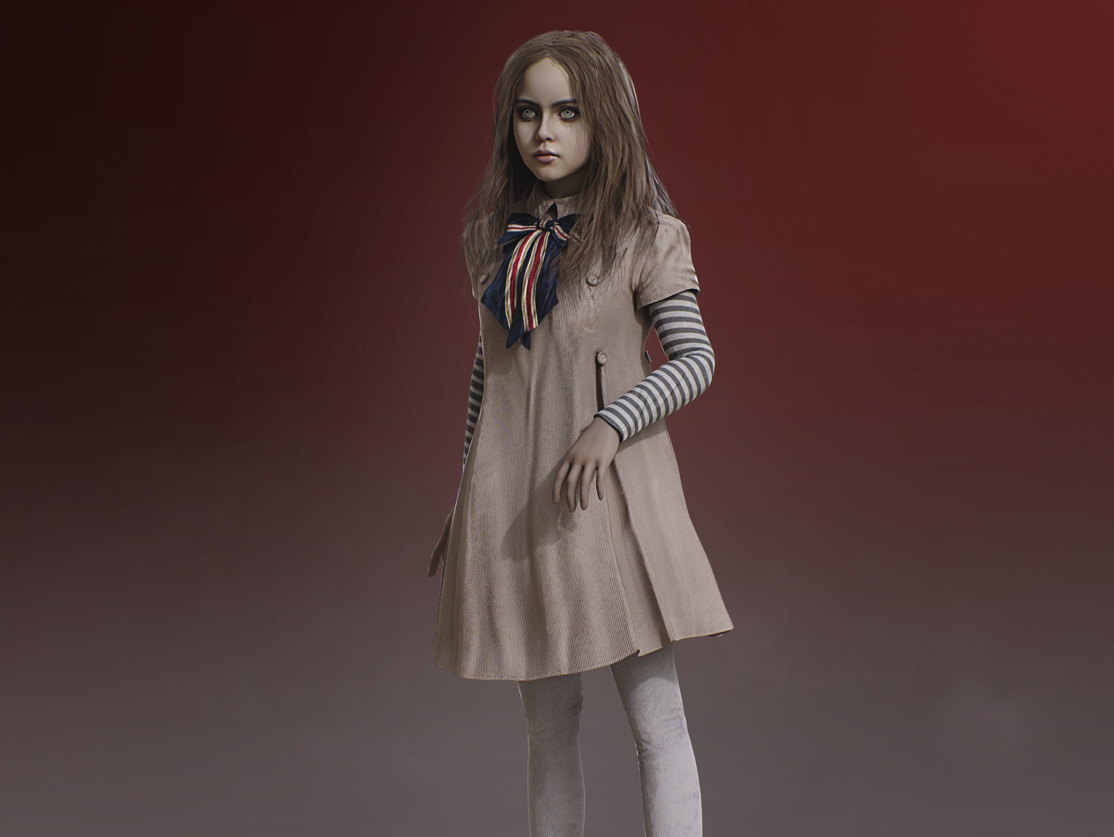 M3GAN Low-poly 3D model_8