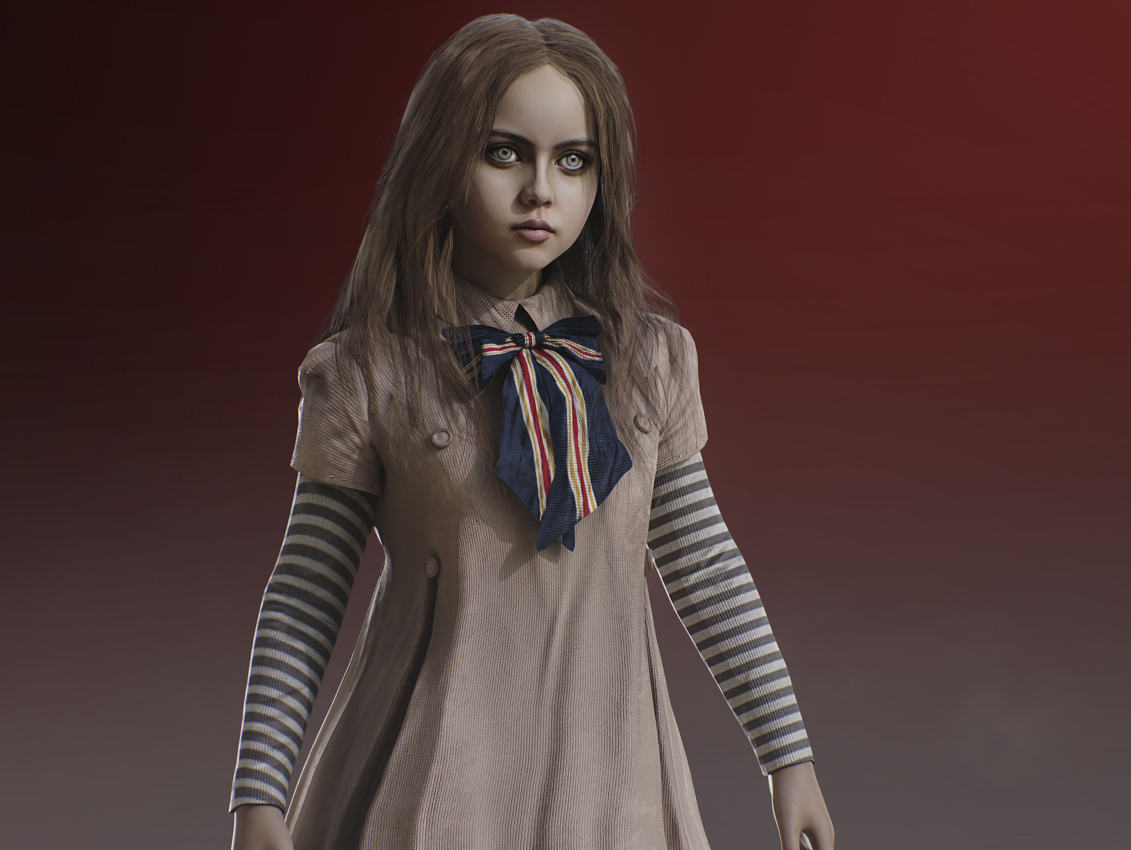 M3GAN Low-poly 3D model_5