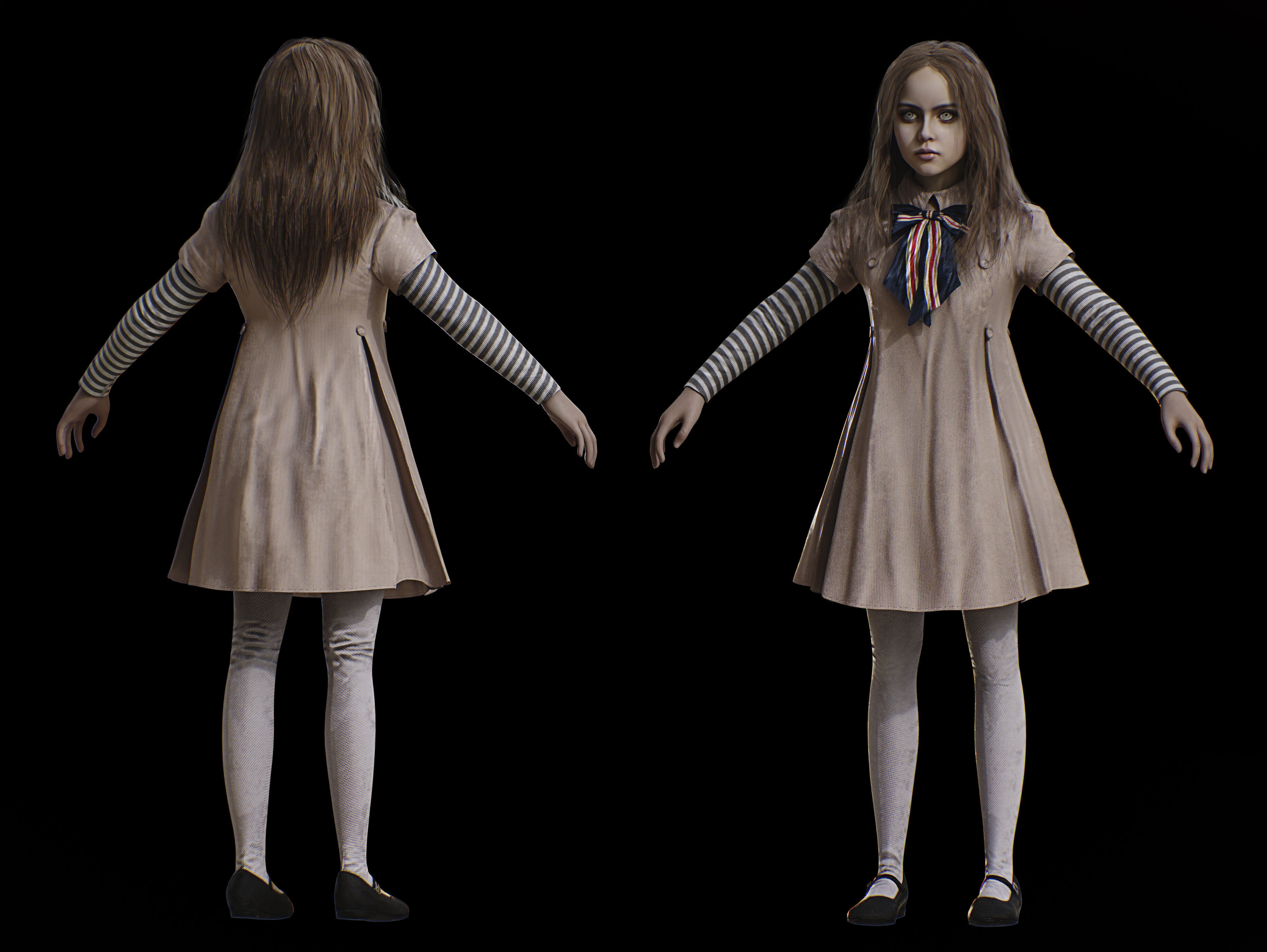 M3GAN Low-poly 3D model_10