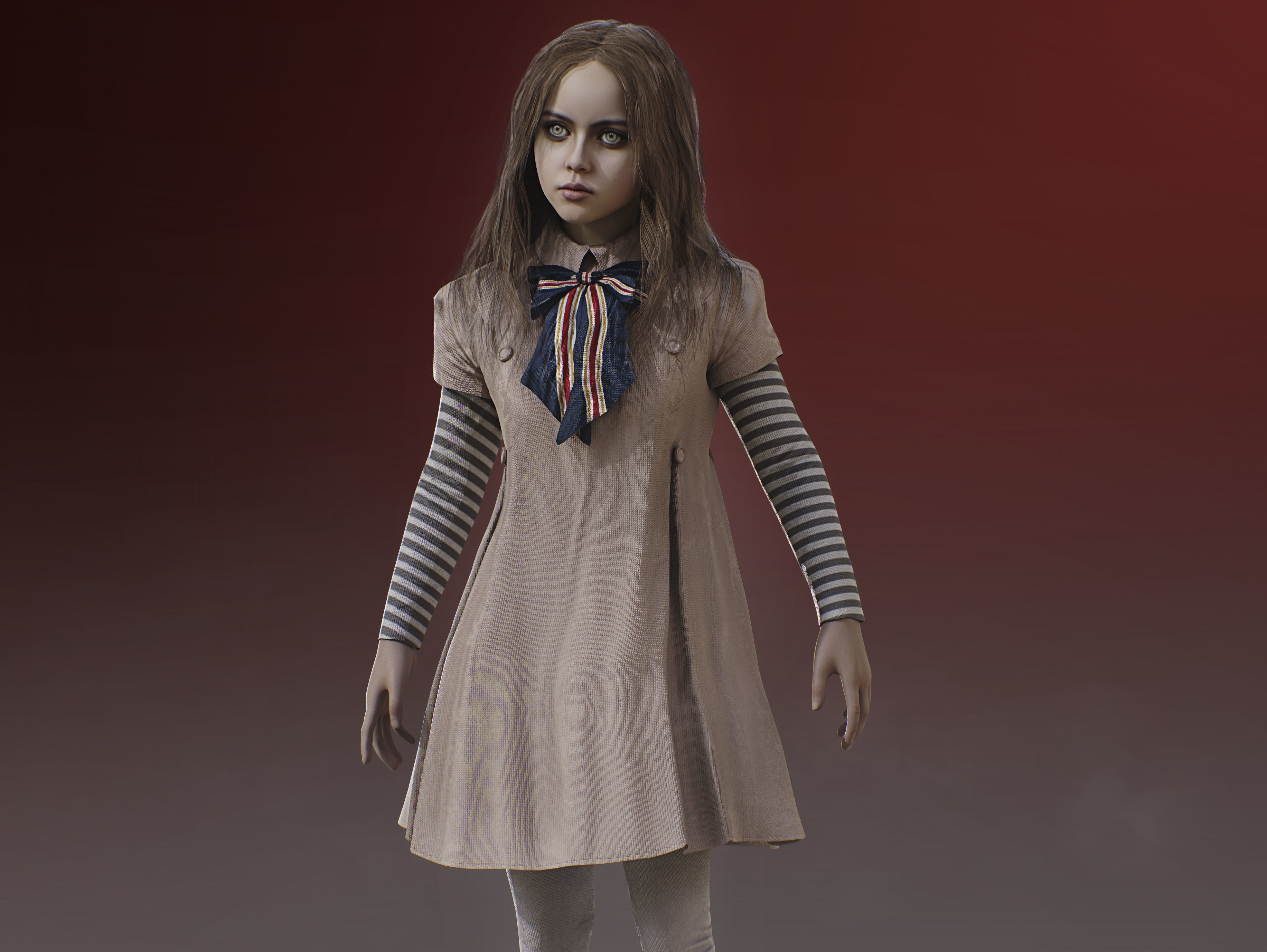 M3GAN Low-poly 3D model_7