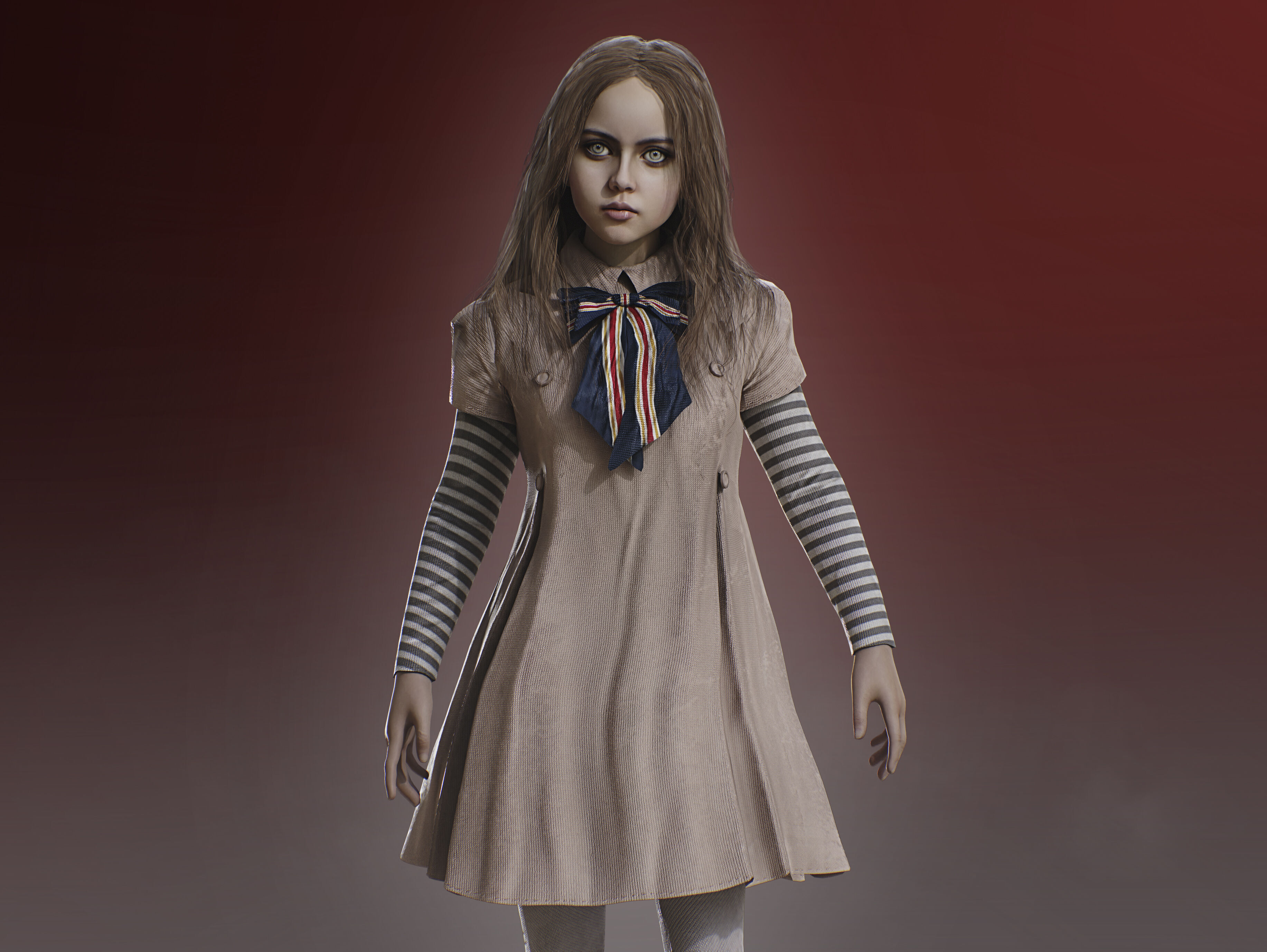 M3GAN Low-poly 3D model_2