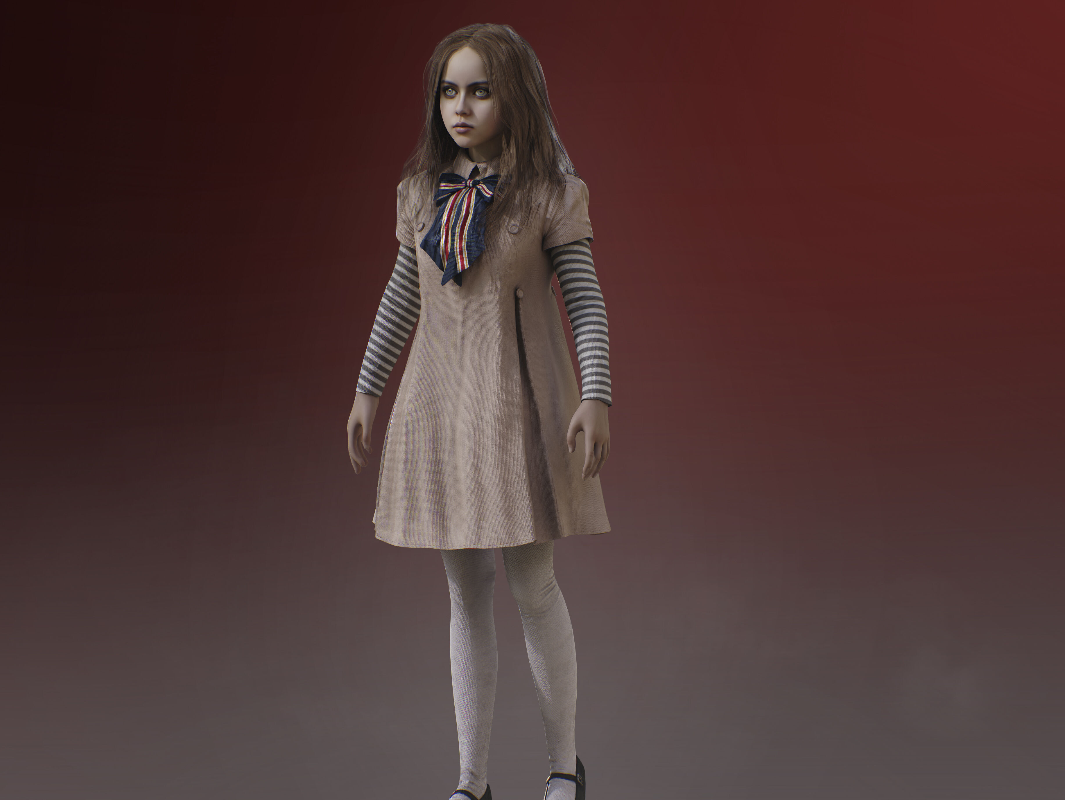 M3GAN Low-poly 3D model_6