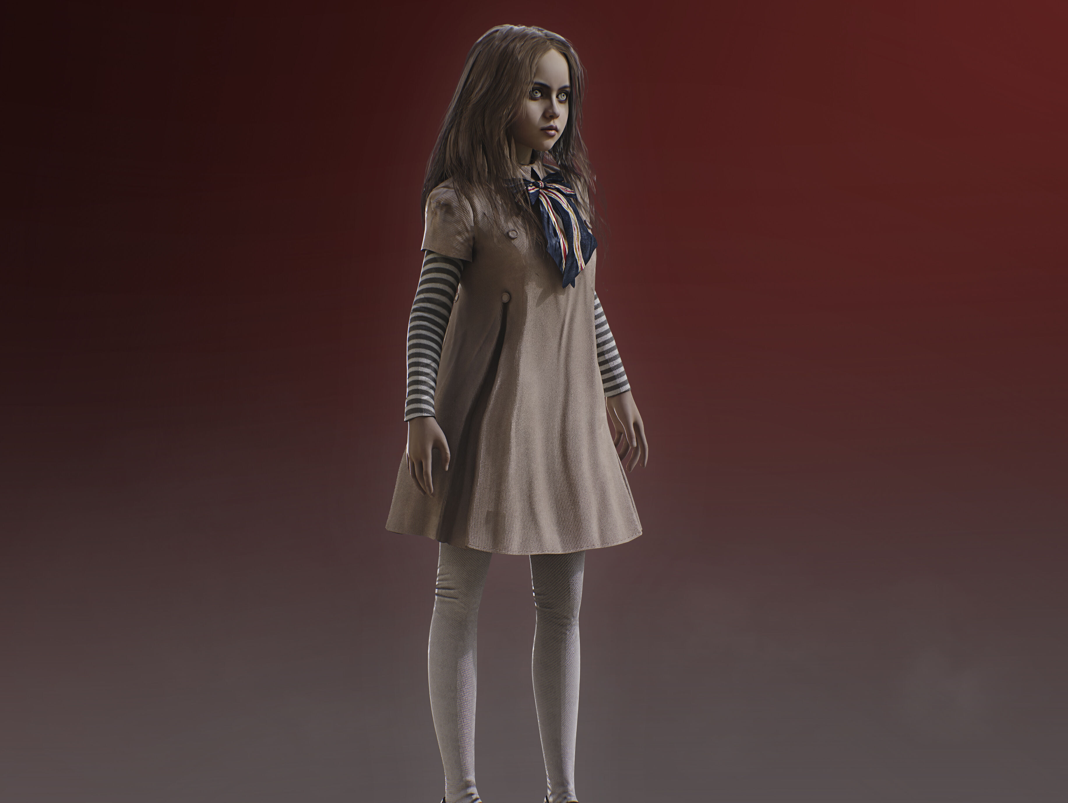 M3GAN Low-poly 3D model_4