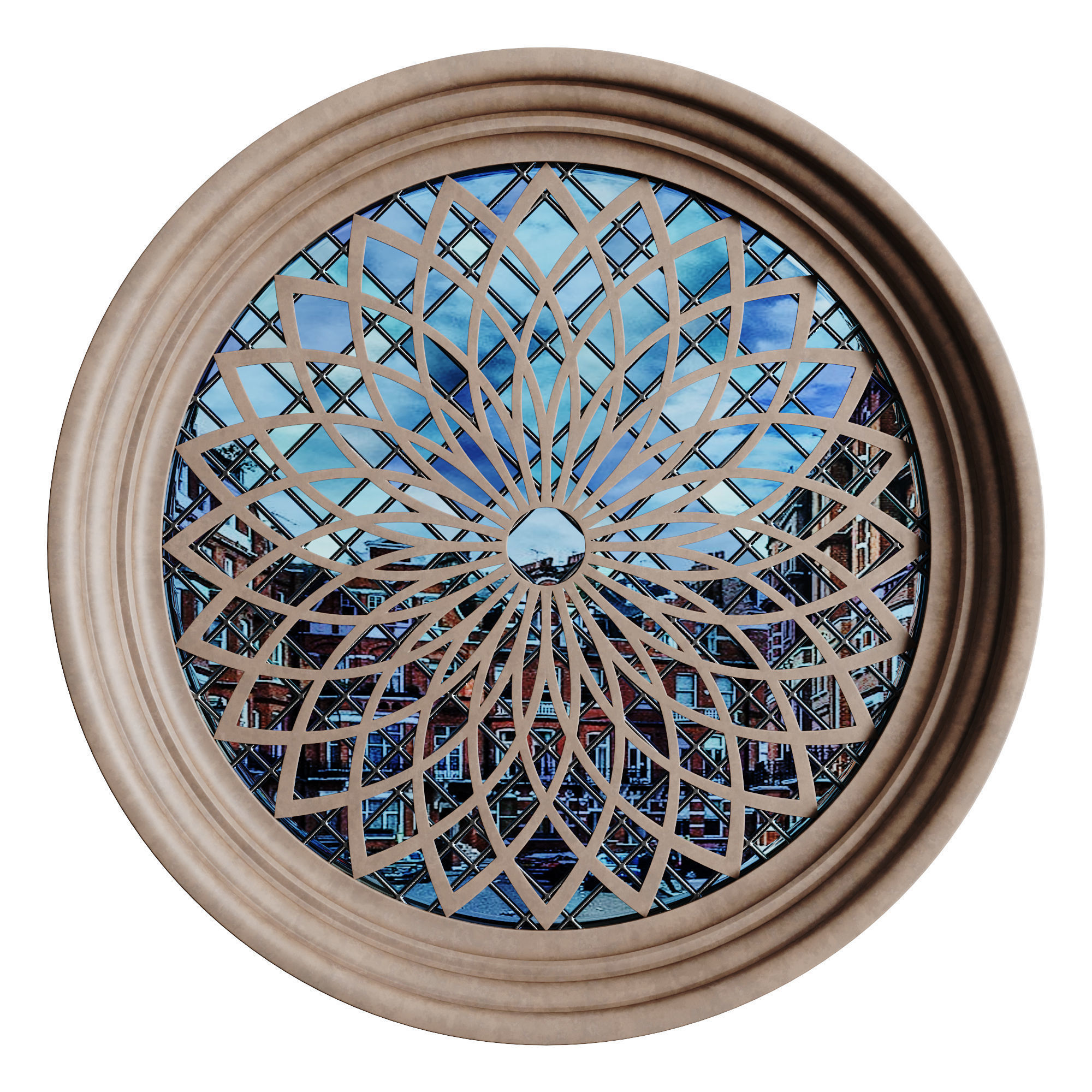 Gothic Window 07 3D model_1