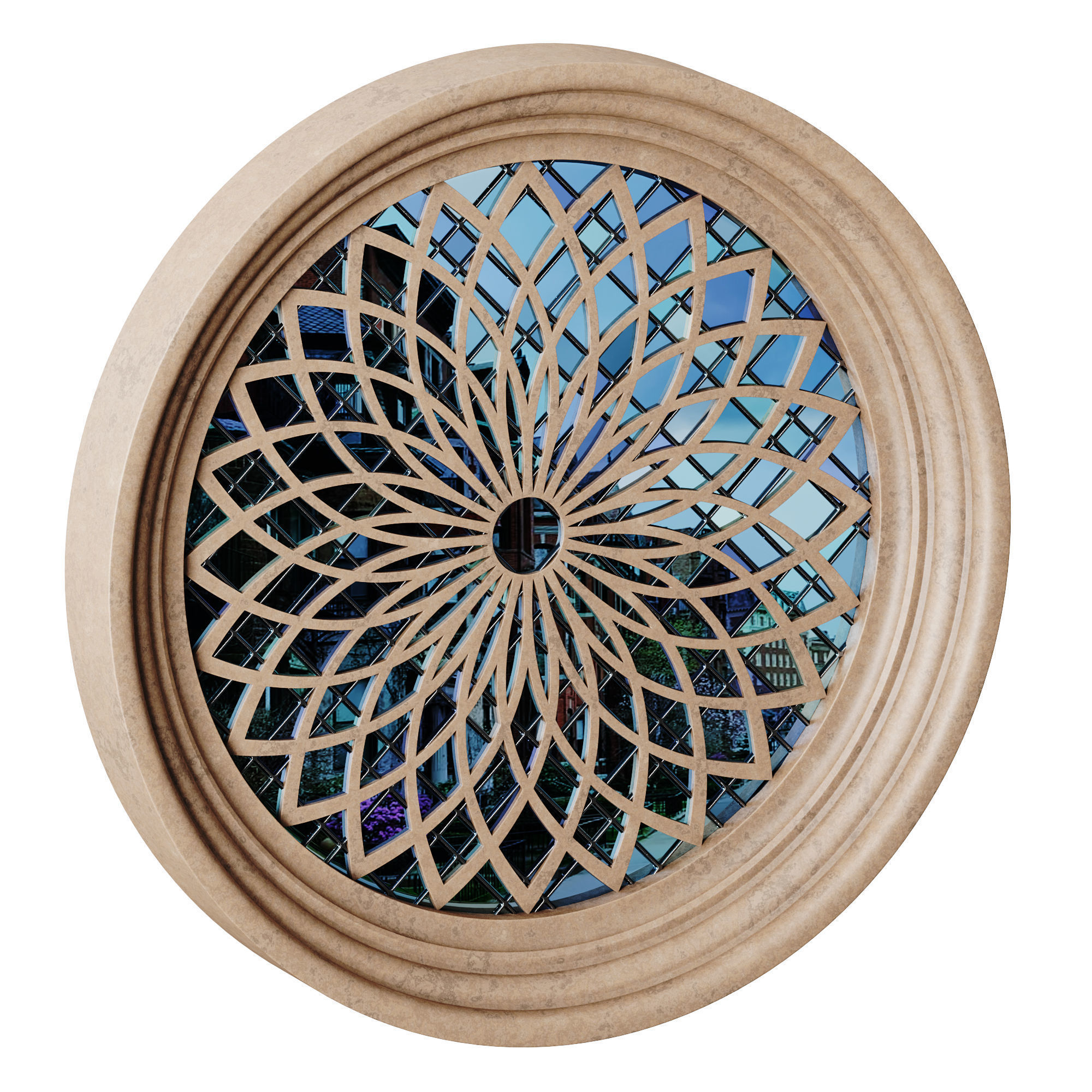 Gothic Window 07 3D model_9
