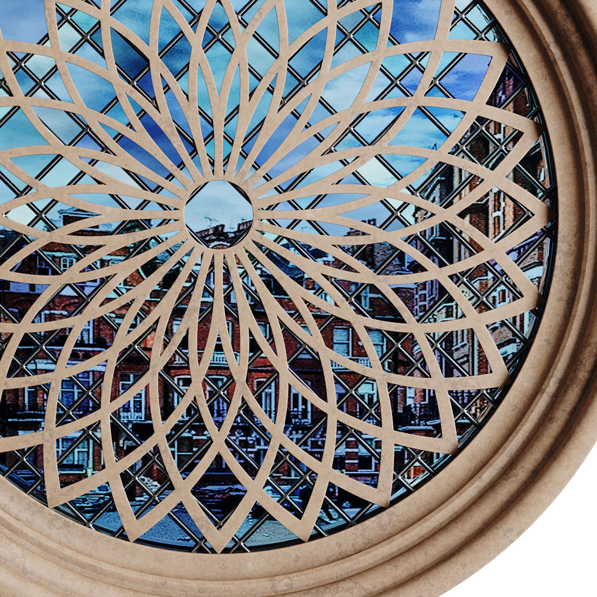 Gothic Window 07 3D model_7