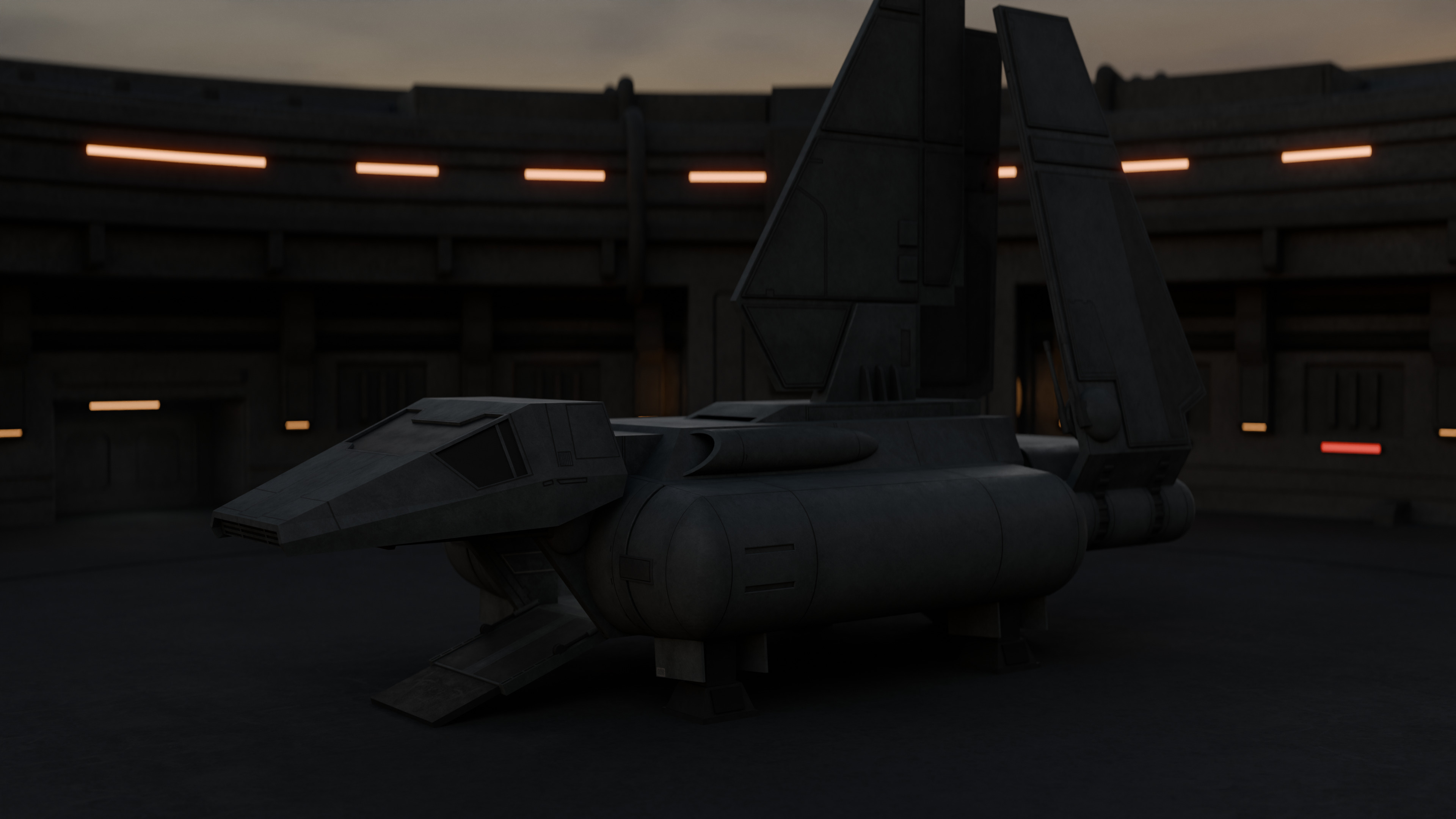 Imperial Sentinel Landing Class Low-poly 3D model_10