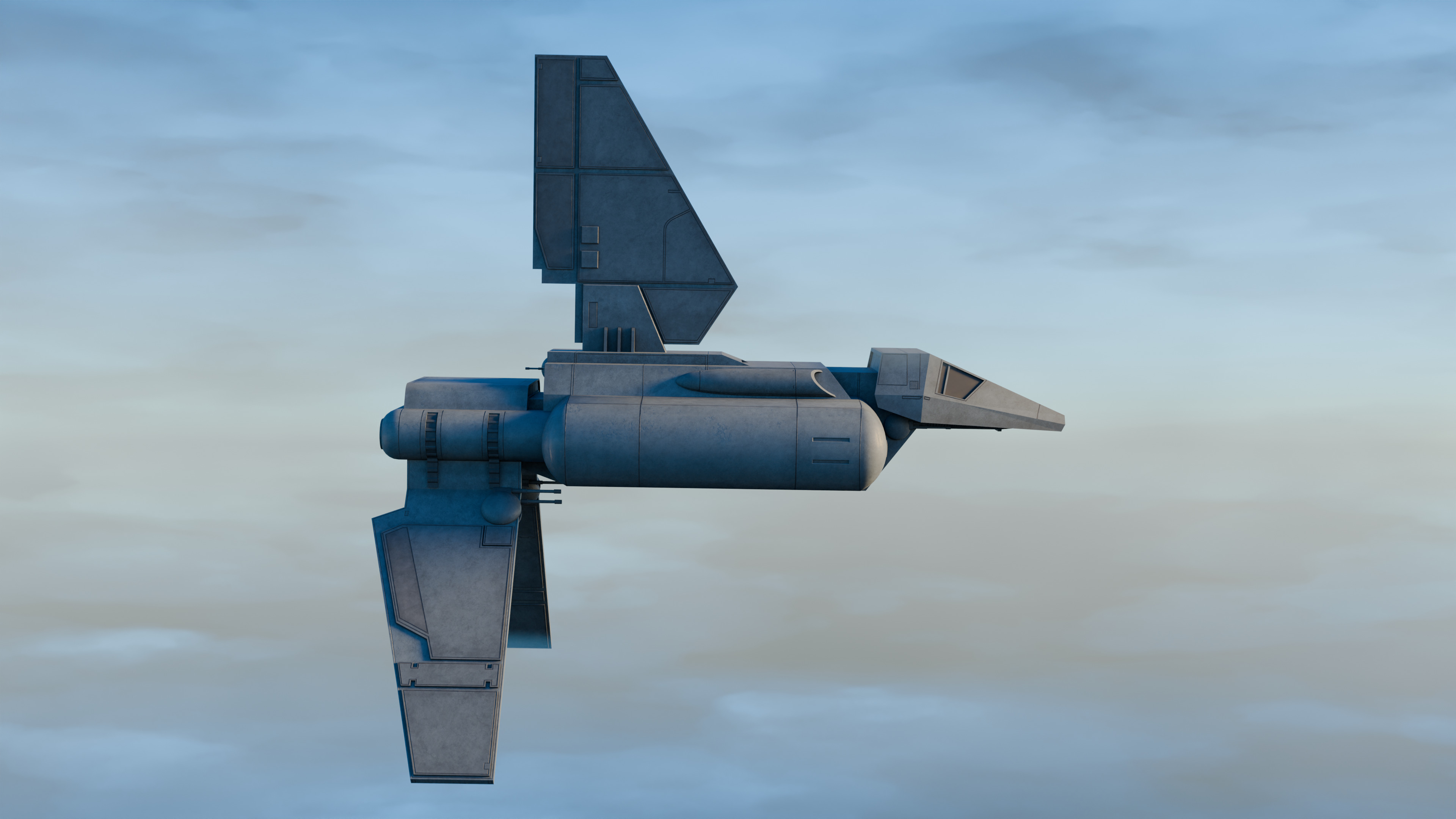 Imperial Sentinel Landing Class Low-poly 3D model_4