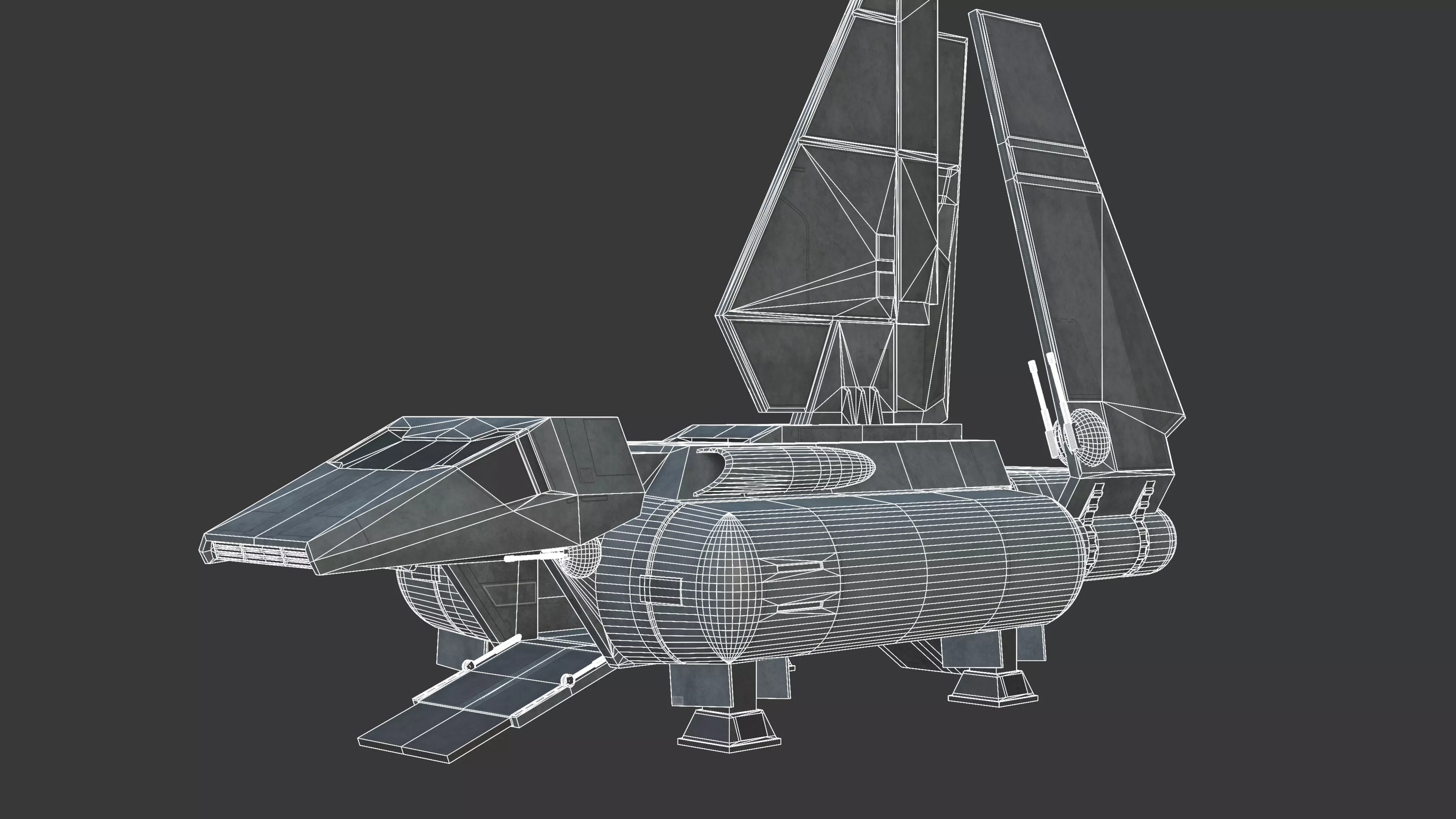 Imperial Sentinel Landing Class Low-poly 3D model_12