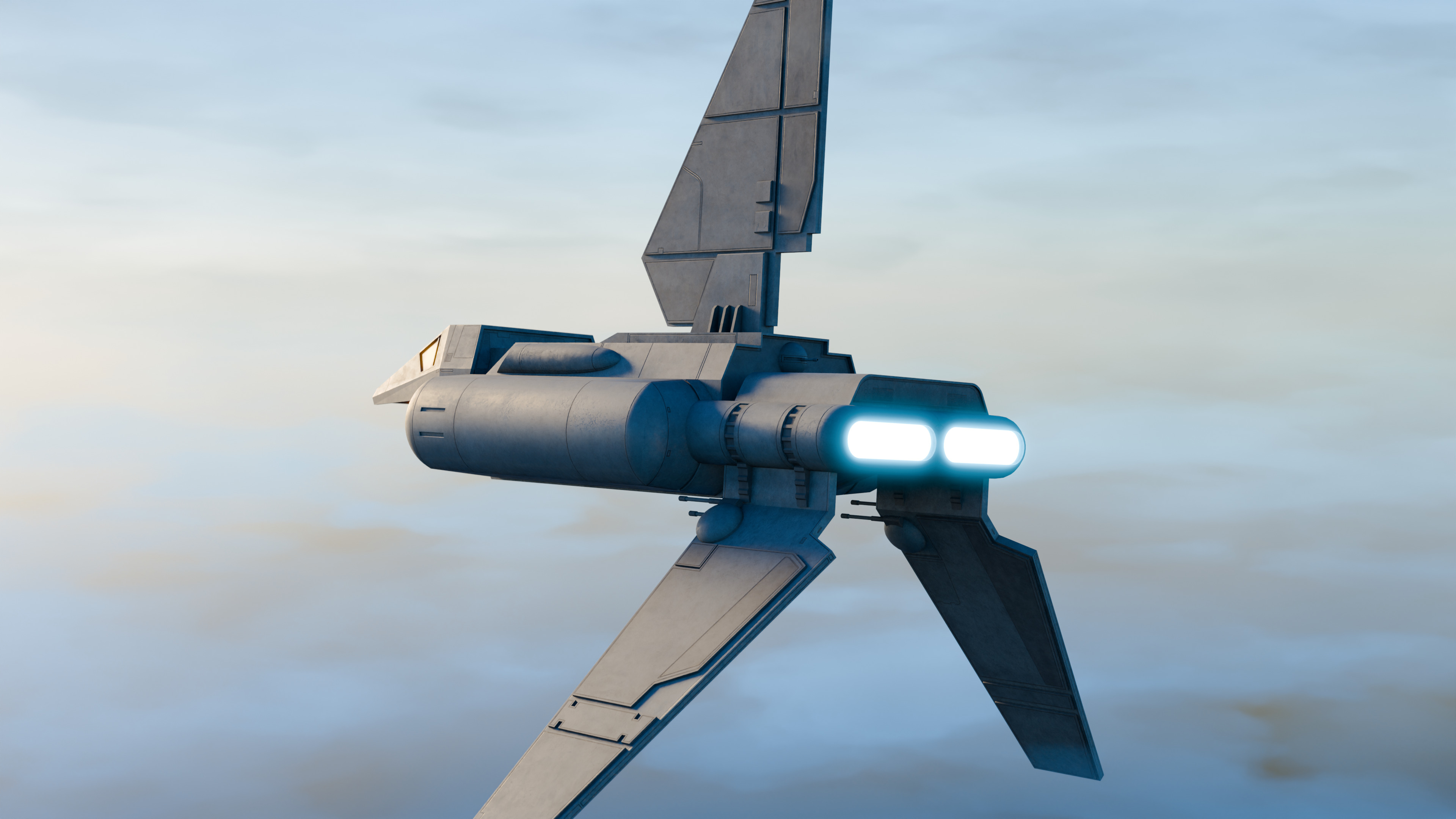 Imperial Sentinel Landing Class Low-poly 3D model_1