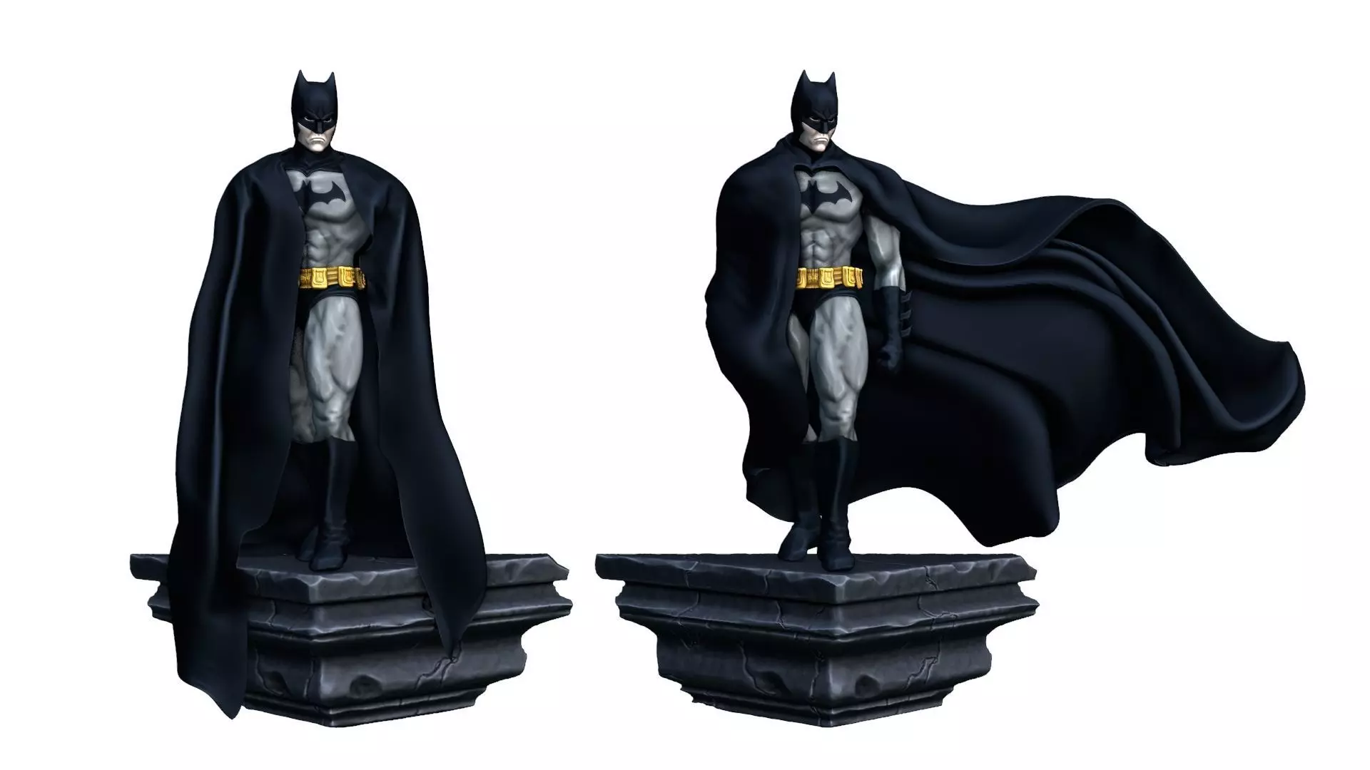 The Batman printable figure figurine 2 versions 3D print model_0