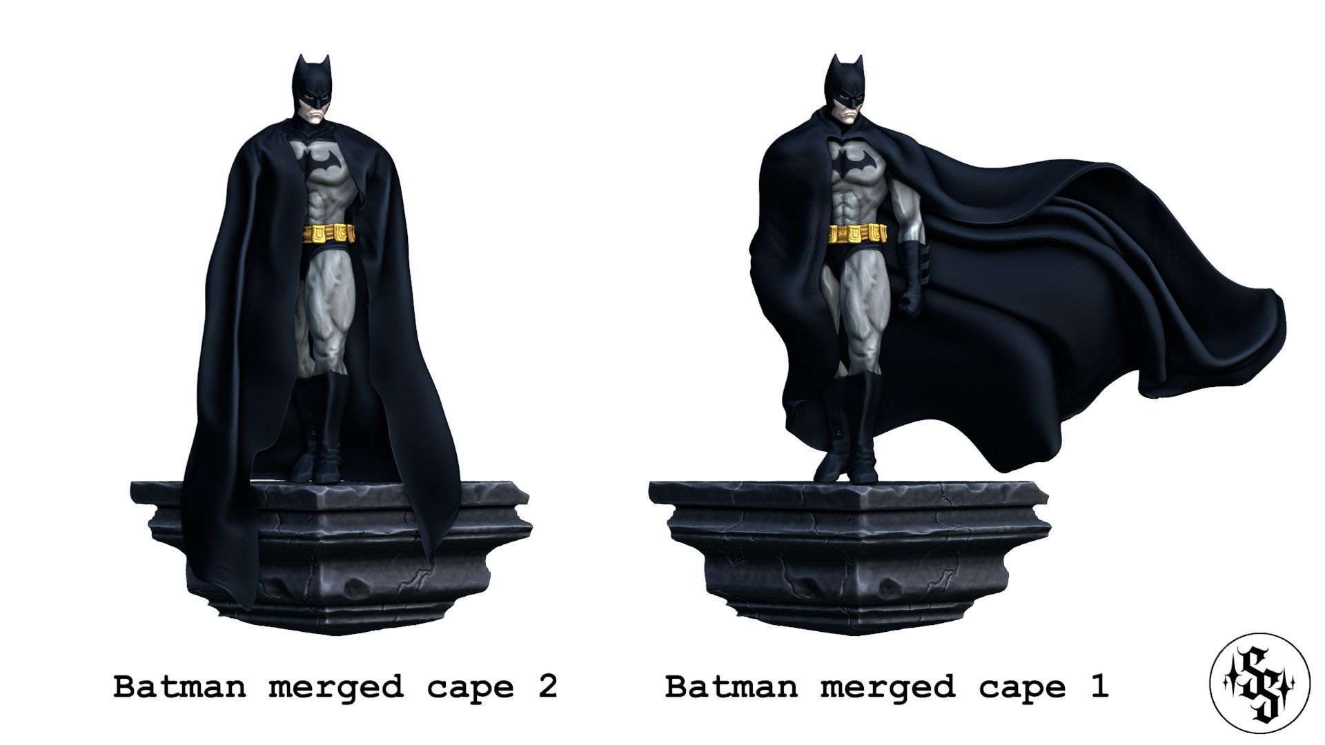 The Batman printable figure figurine 2 versions 3D print model_14