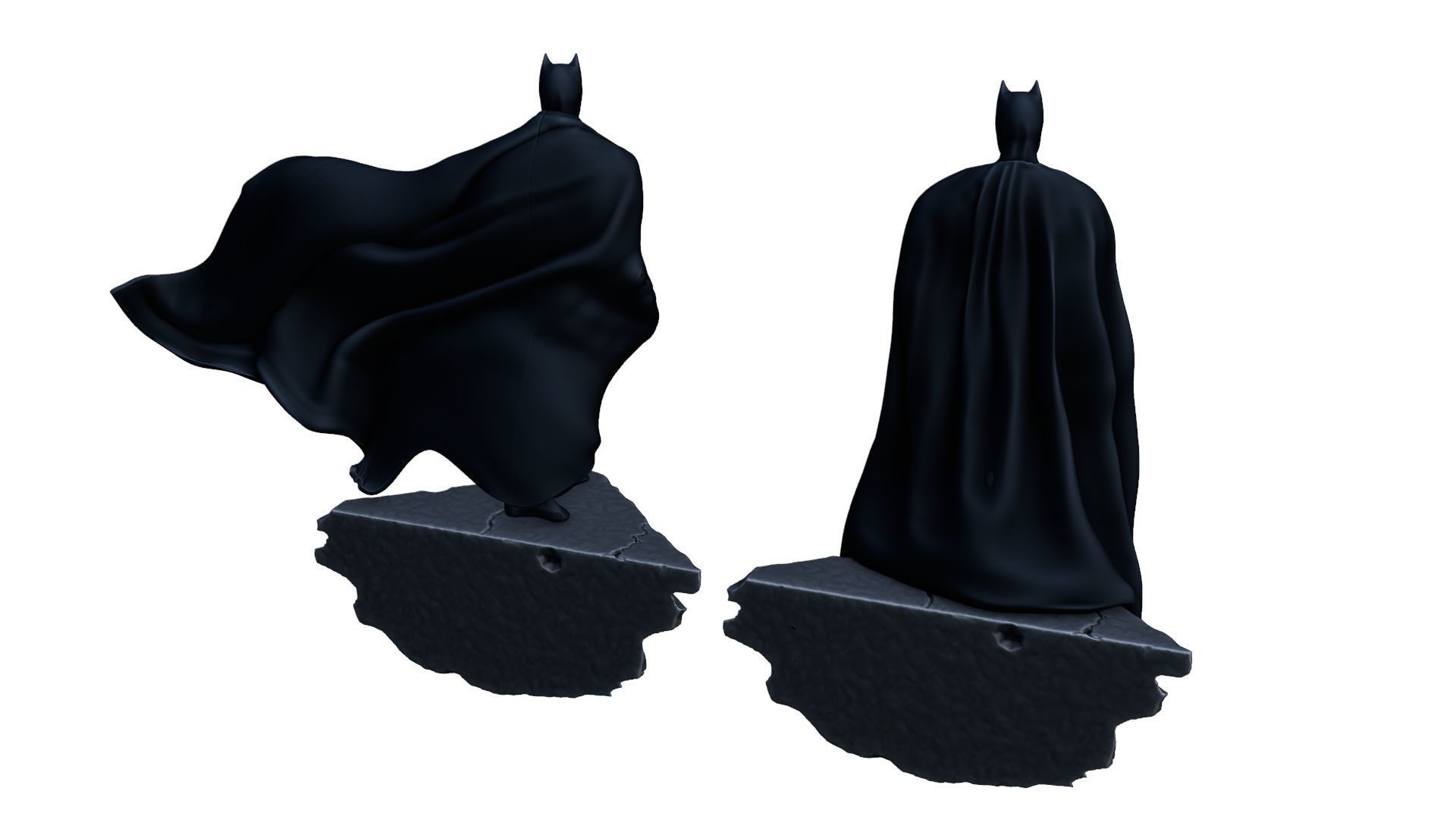The Batman printable figure figurine 2 versions 3D print model_8