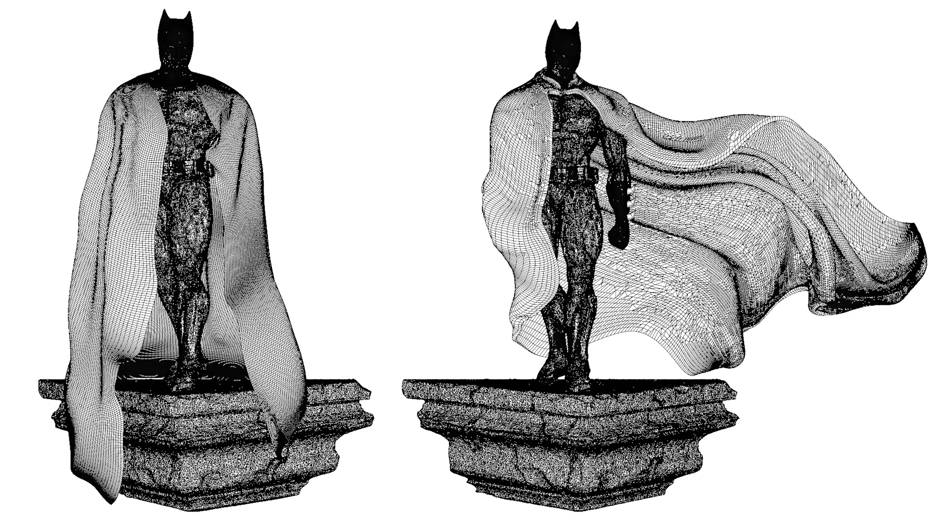 The Batman printable figure figurine 2 versions 3D print model_19