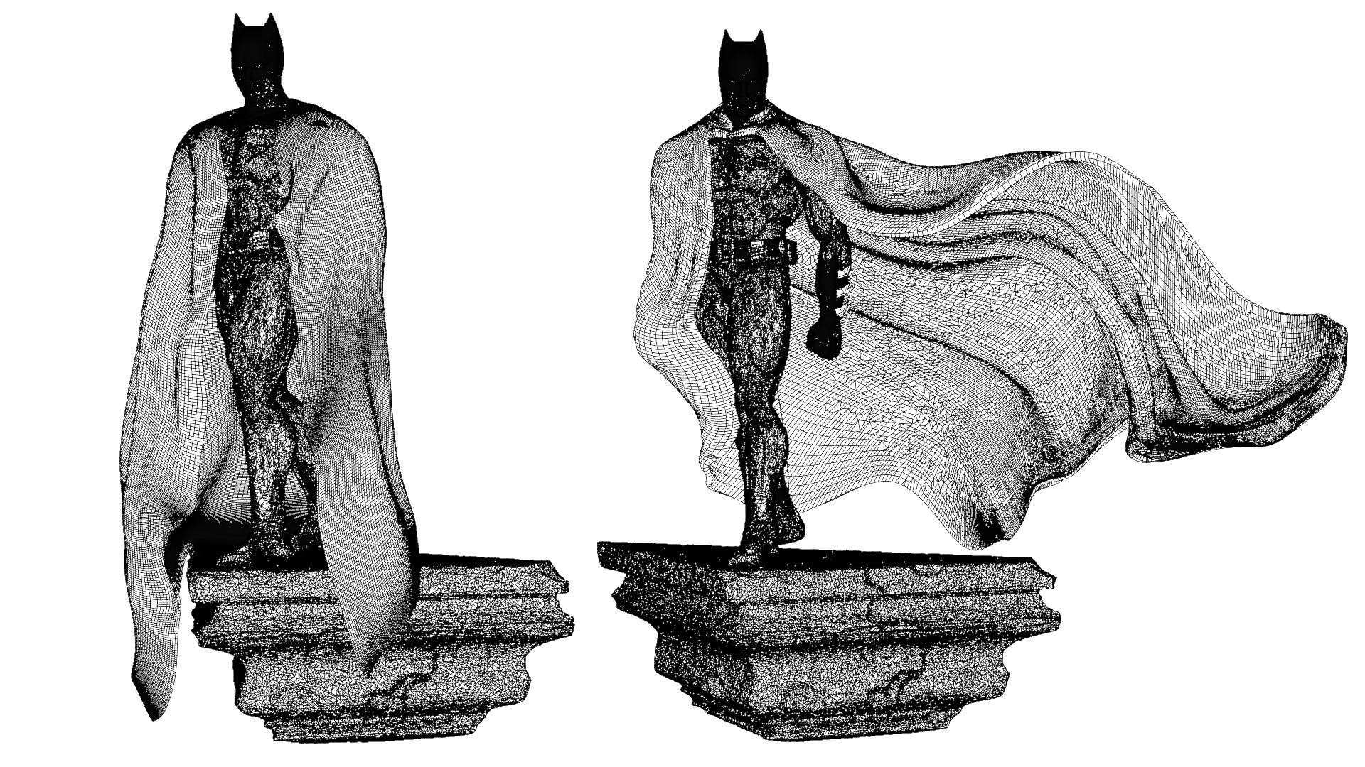 The Batman printable figure figurine 2 versions 3D print model_20