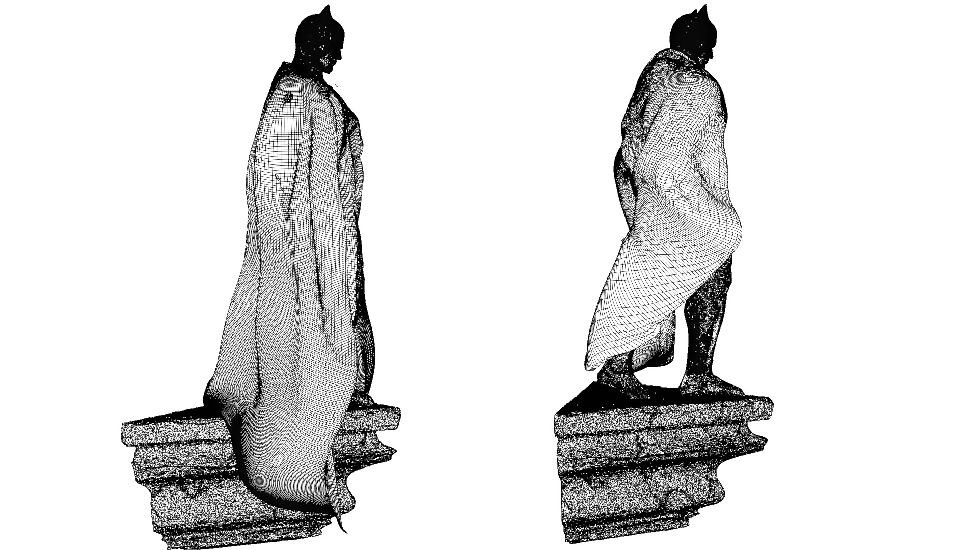 The Batman printable figure figurine 2 versions 3D print model_18