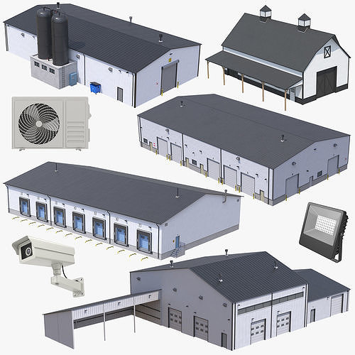 5 Industrial Buildings Collection 