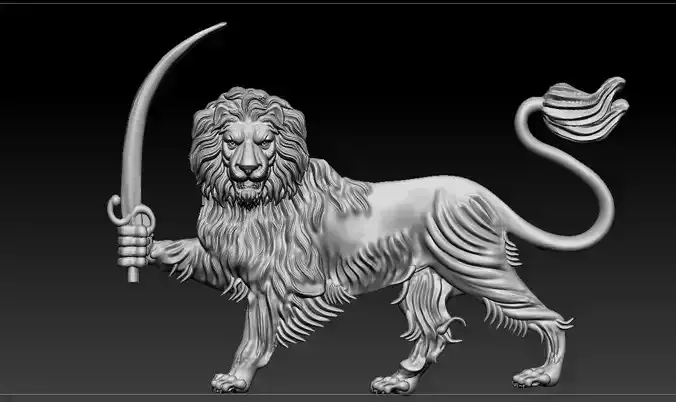Shir o Khorshid pendant 3D print model