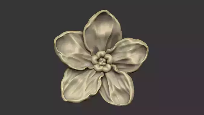 Forget me not petal flower floral design silver