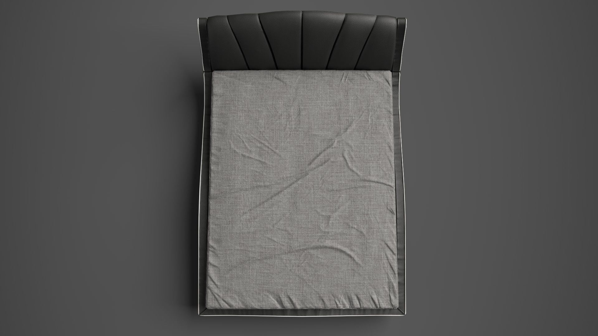 Leather Bed Low-poly 3D model_2