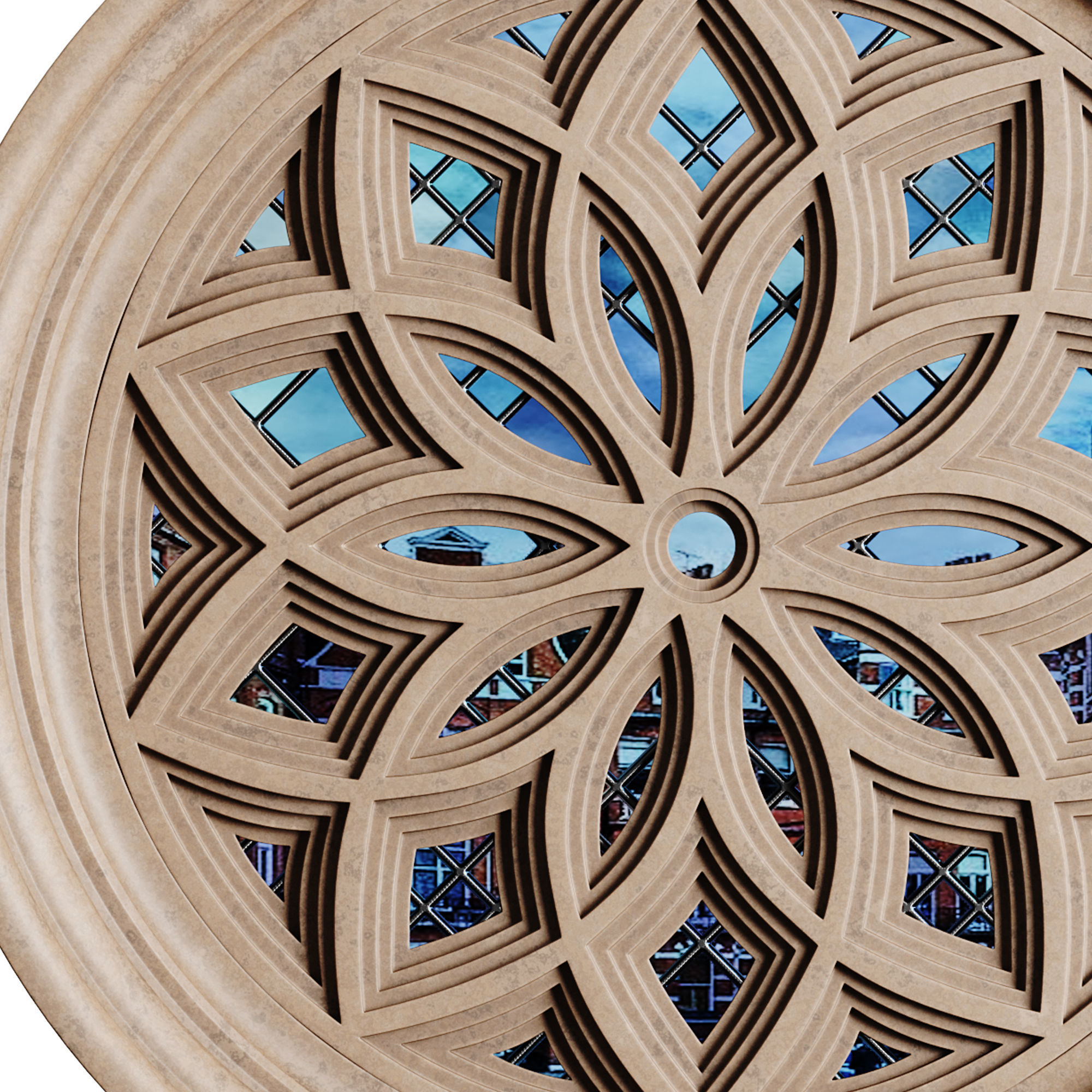 Gothic Window 08 3D model_7