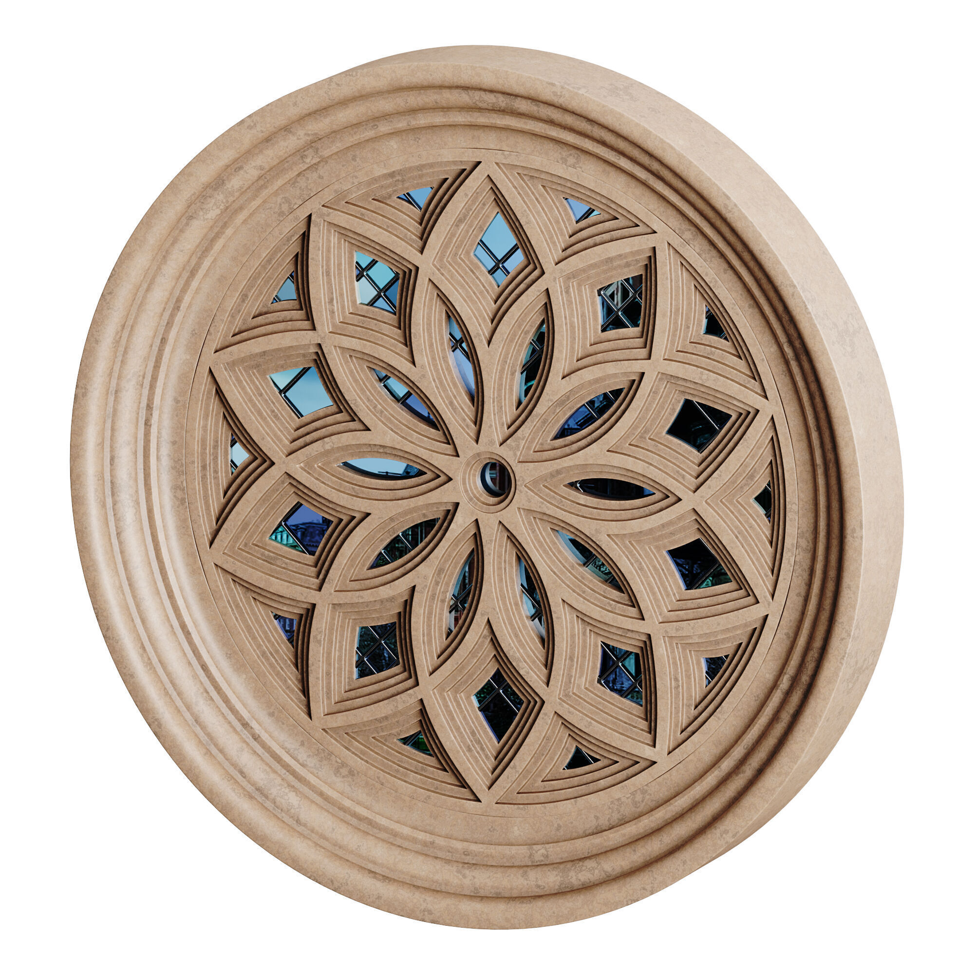 Gothic Window 08 3D model_4