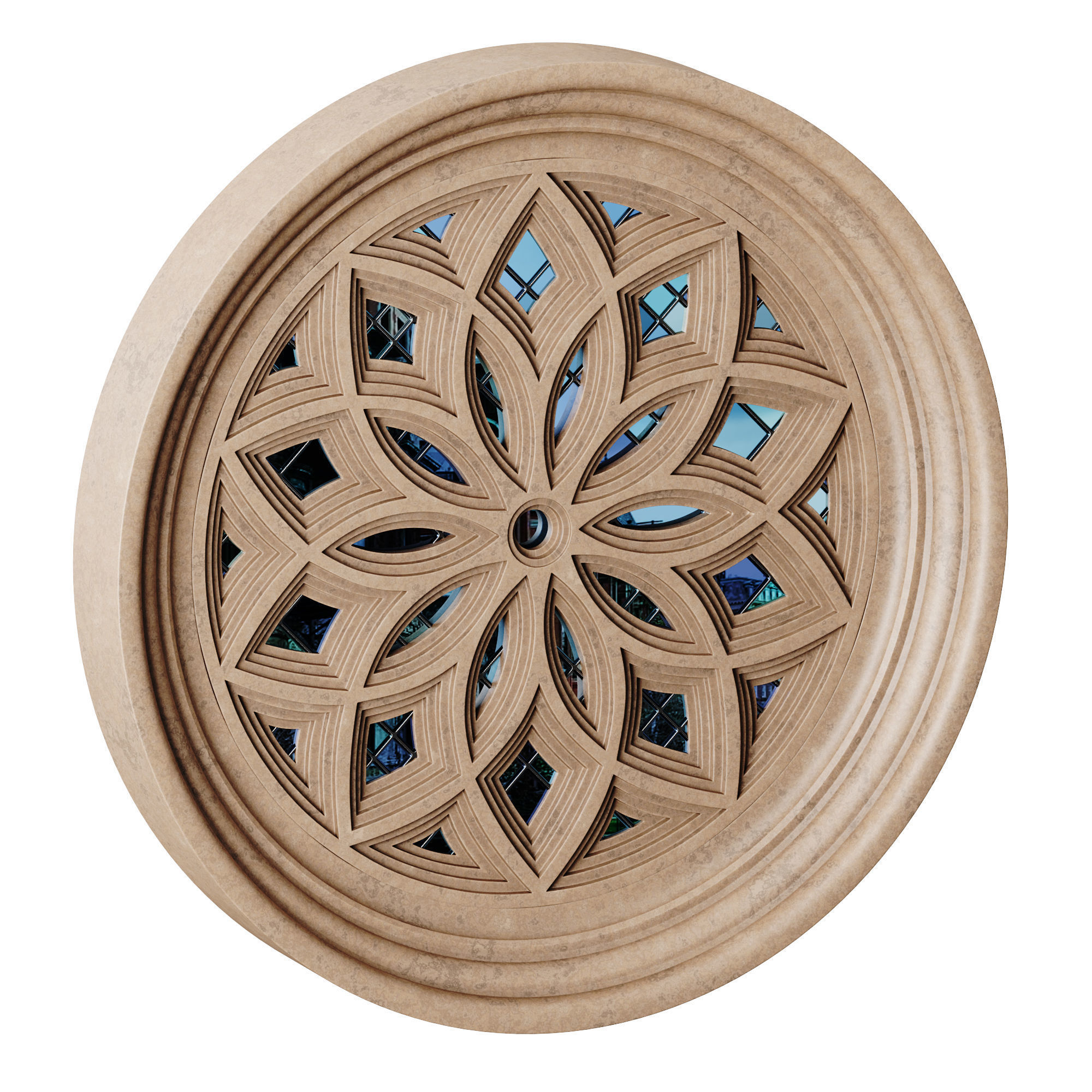 Gothic Window 08 3D model_9