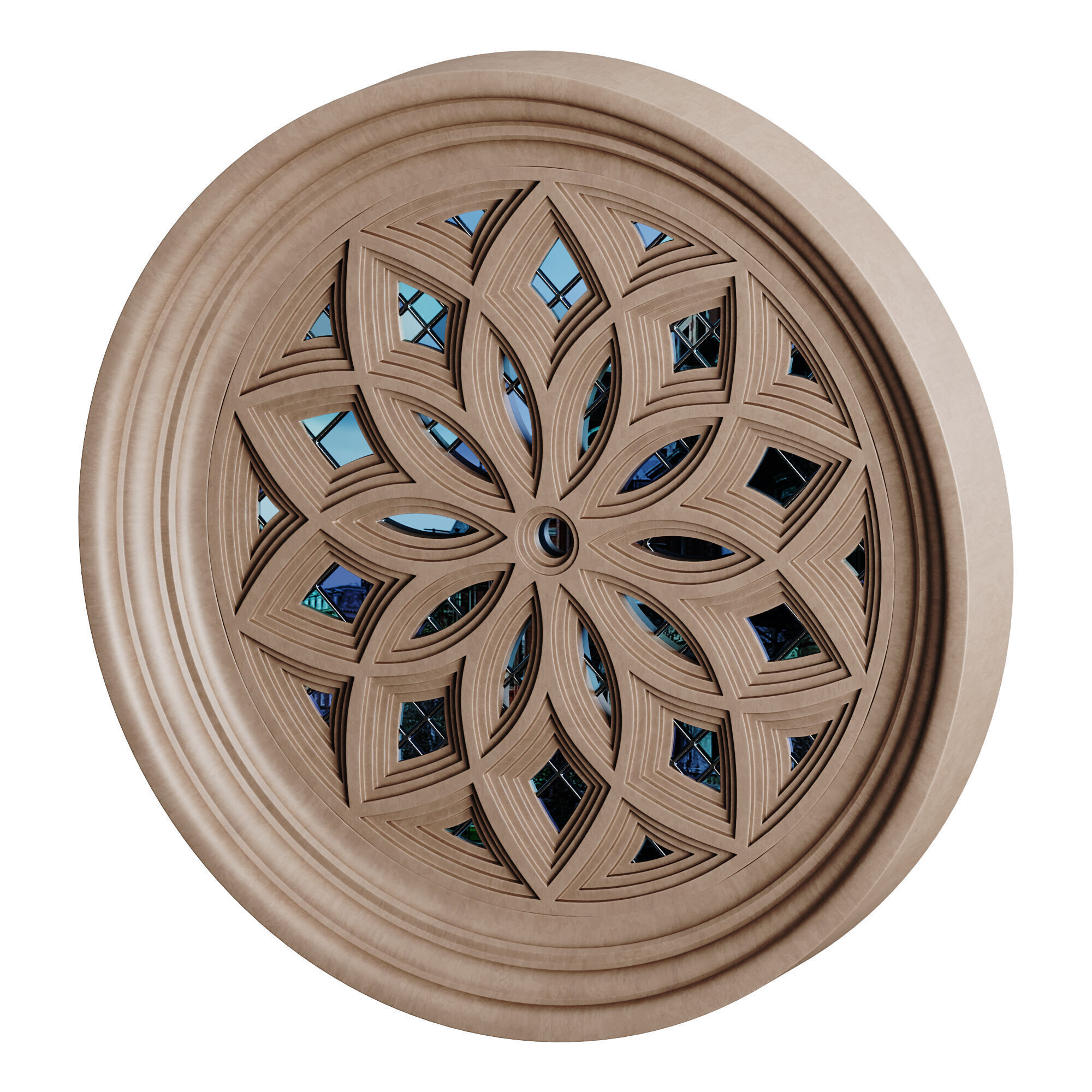 Gothic Window 08 3D model_3