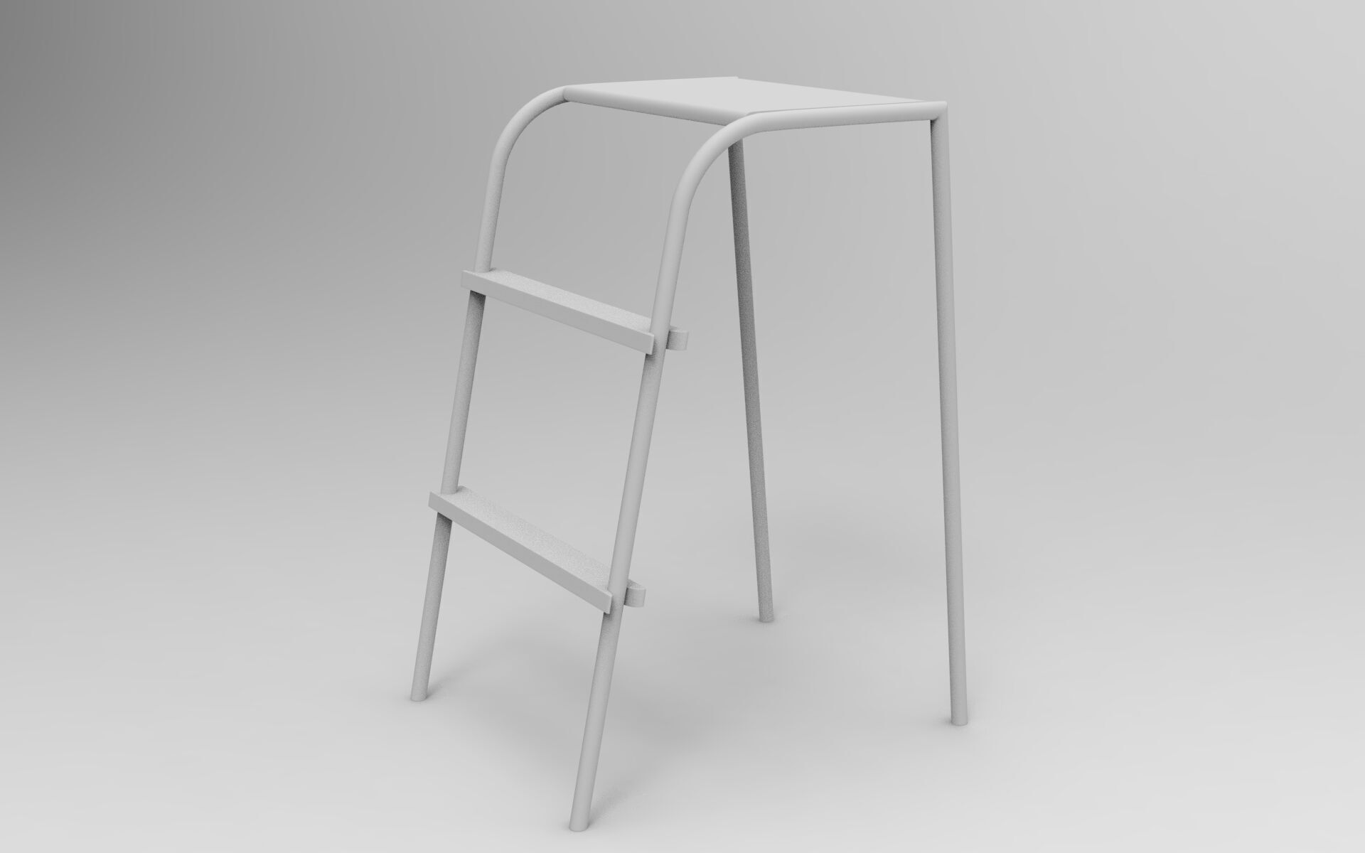 Ola Kitchen Ladder Low-poly 3D model_7