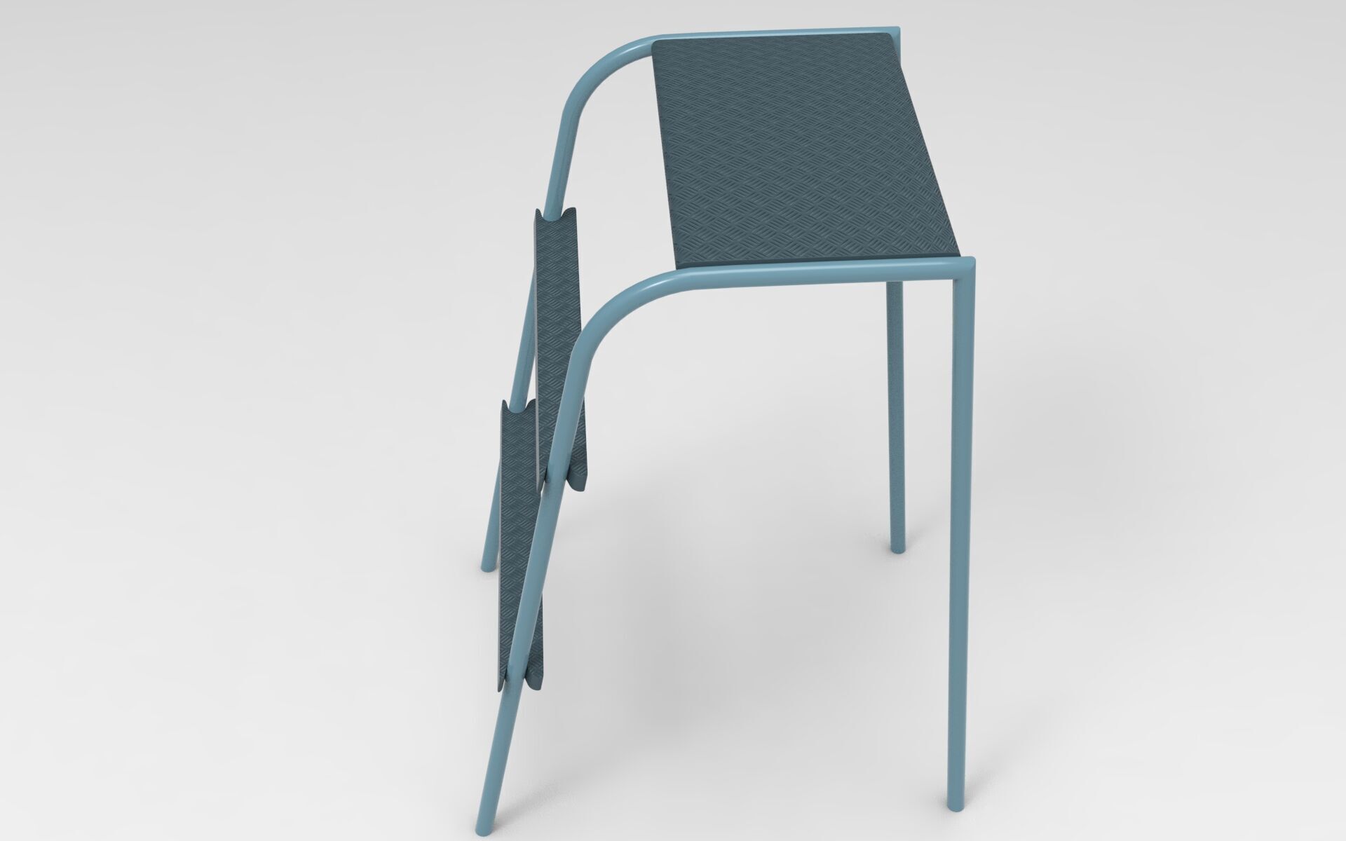 Ola Kitchen Ladder Low-poly 3D model_3