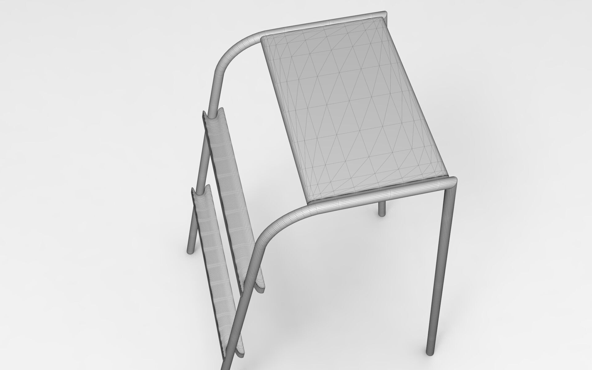Ola Kitchen Ladder Low-poly 3D model_6