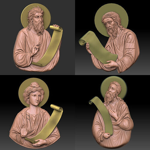 The Four Prophets Isaiah Jeremiah Ezekiel Danie 3D print model
