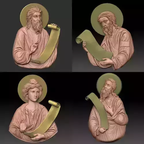 The Four Prophets Isaiah Jeremiah Ezekiel Danie 3D print model
