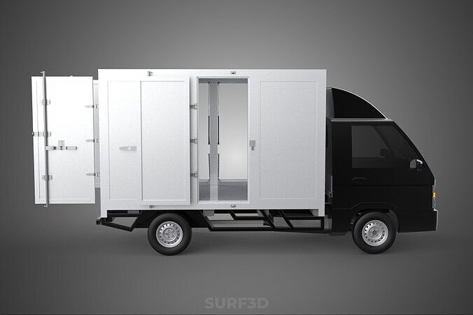 CAR MOBILE SHOP FOOD TRUCK VEHICLE VAN RETAIL CATERING OPEN DOOR 3D model 5