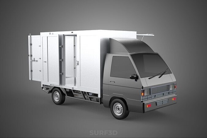 CAR MOBILE SHOP FOOD TRUCK VEHICLE VAN RETAIL CATERING OPEN DOOR 3D model 4