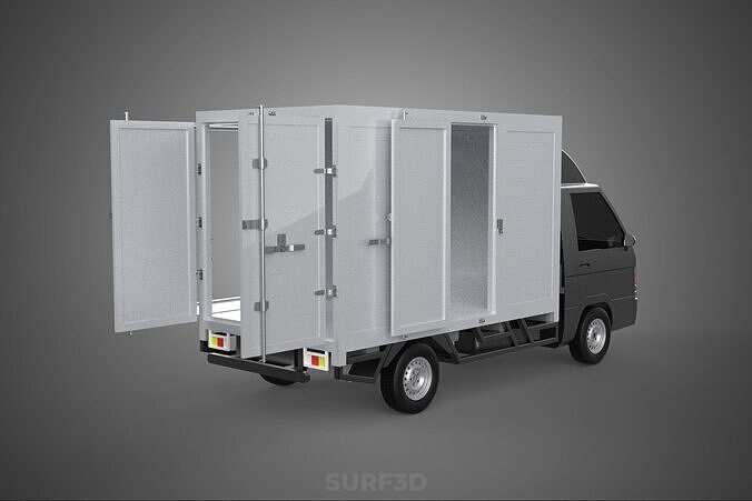 CAR MOBILE SHOP FOOD TRUCK VEHICLE VAN RETAIL CATERING OPEN DOOR 3D model 6