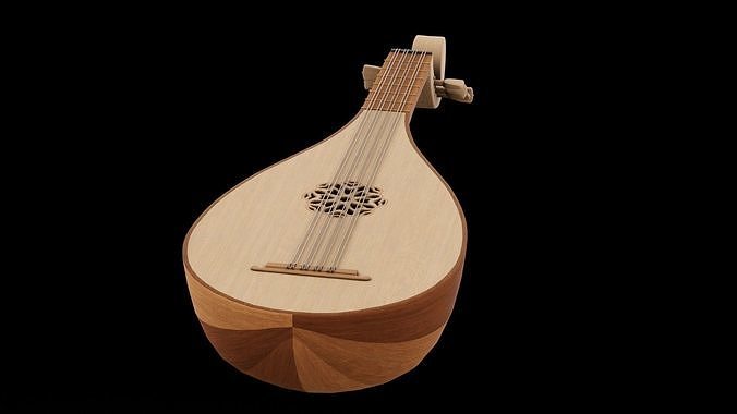 Gittern Instrument Low-poly 3D model