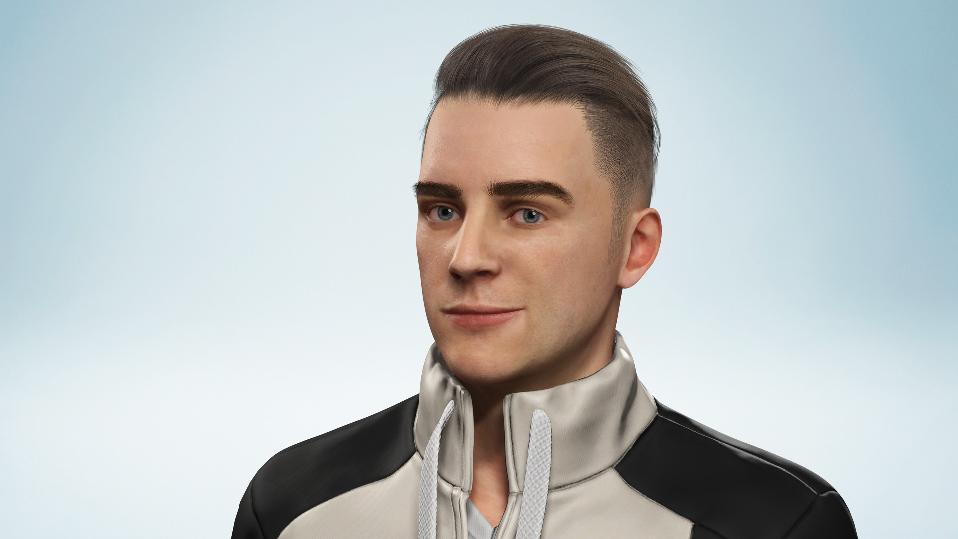 Handsome Modern Realistic Young Man 3D Rigged Low-poly 3D model_5
