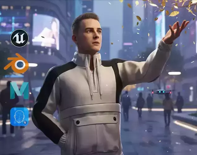 Handsome Modern Realistic Young Man 3D Rigged