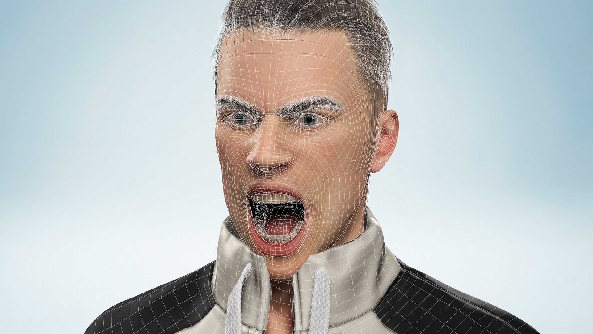 Handsome Modern Realistic Young Man 3D Rigged Low-poly 3D model_26