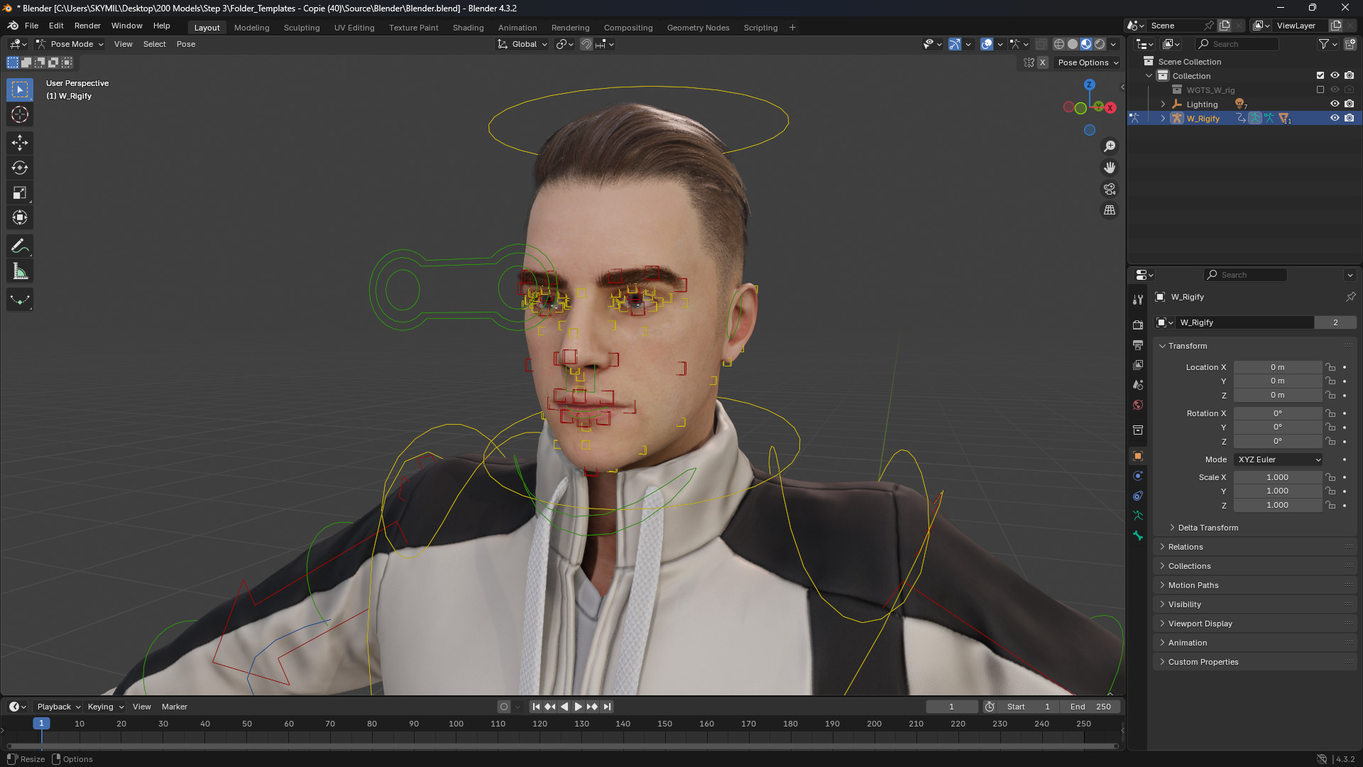 Handsome Modern Realistic Young Man 3D Rigged Low-poly 3D model_12