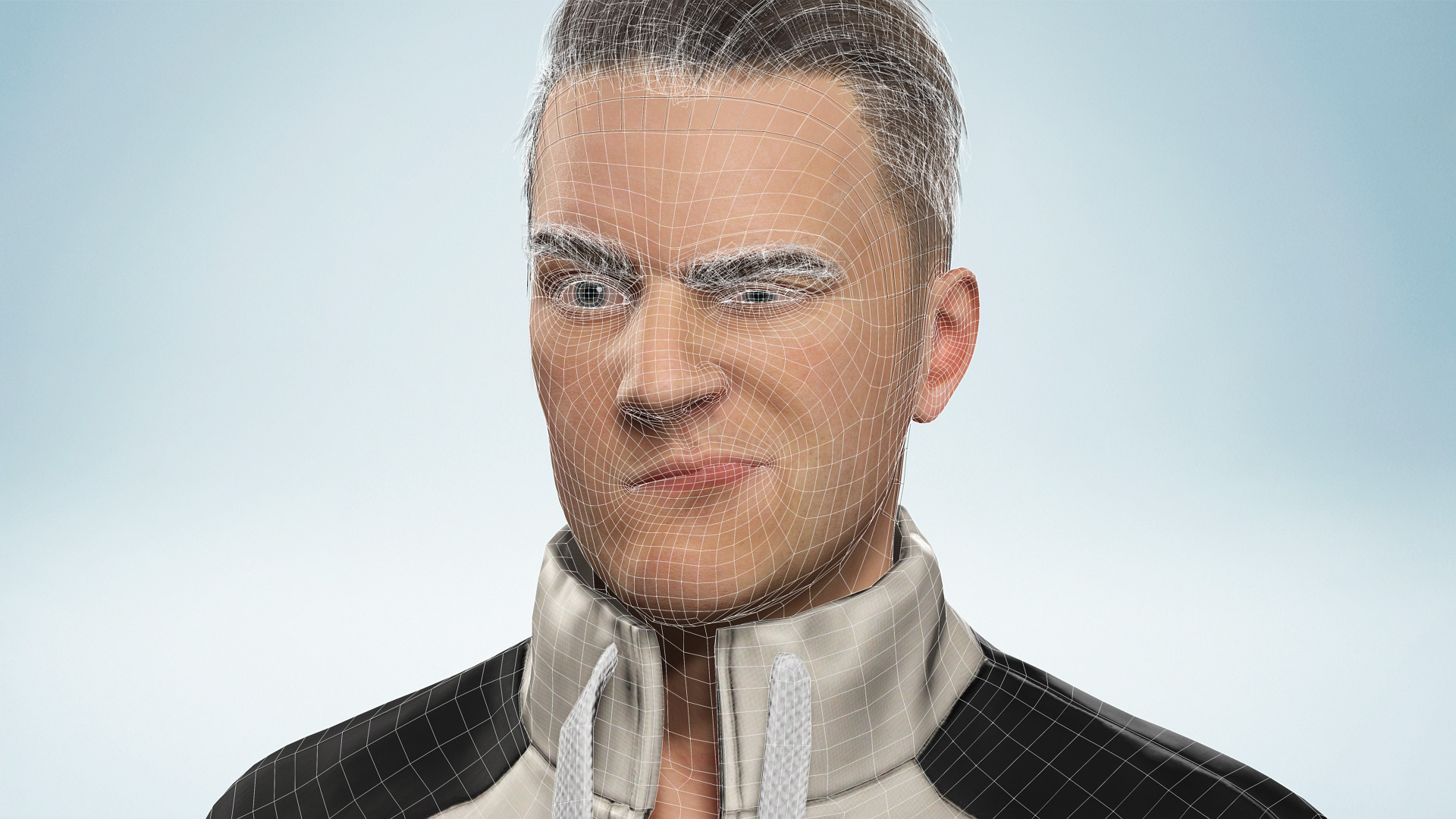 Handsome Modern Realistic Young Man 3D Rigged Low-poly 3D model_25