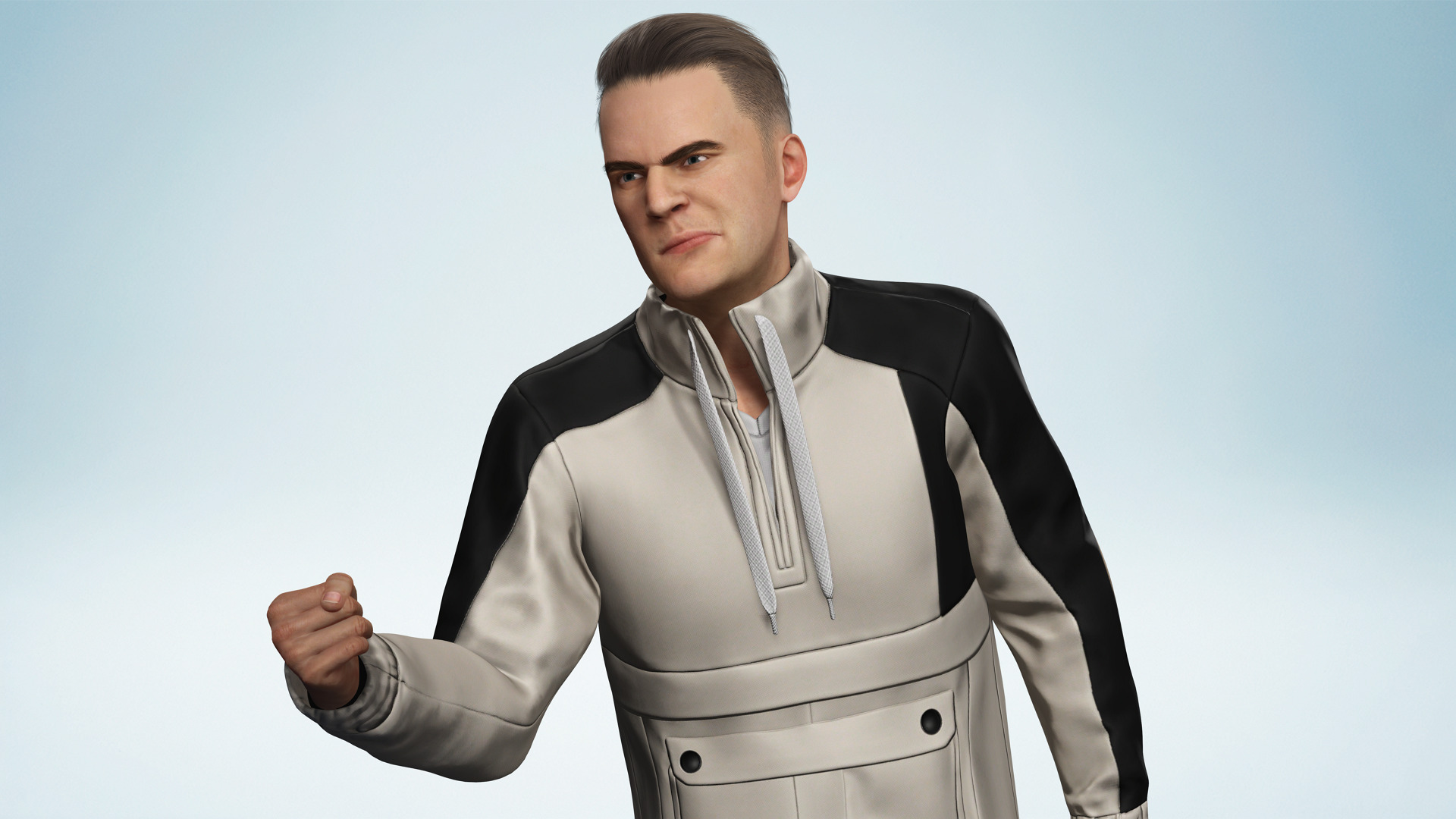 Handsome Modern Realistic Young Man 3D Rigged Low-poly 3D model_8