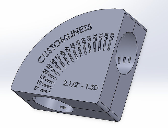 Multi Degree Pipe elbow Cutting Block 2-5pol 3D print model