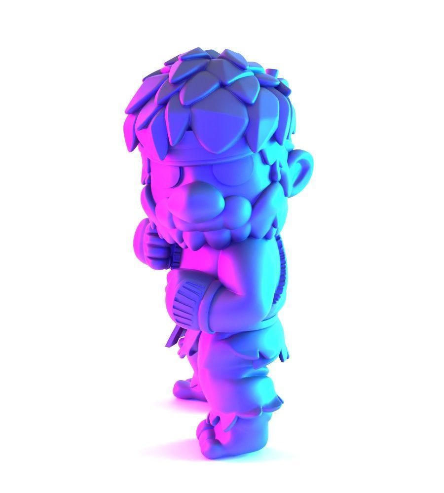 Mario Bros Ryu Street Fighter toy 3D print model_1