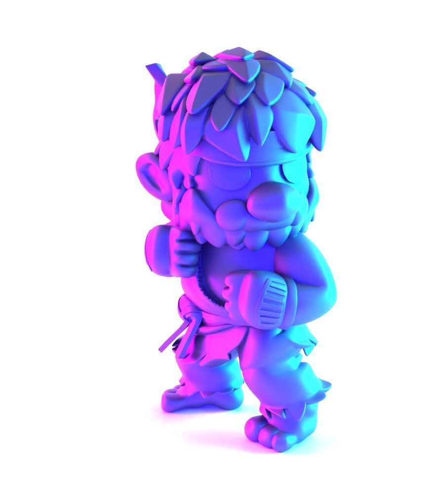 Mario Bros Ryu Street Fighter toy 3D print model_20